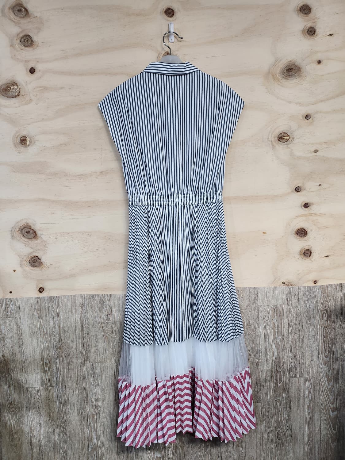 1002) 클럽모나코 셔츠형 스트라이프 롱 원피스 상품이미지2