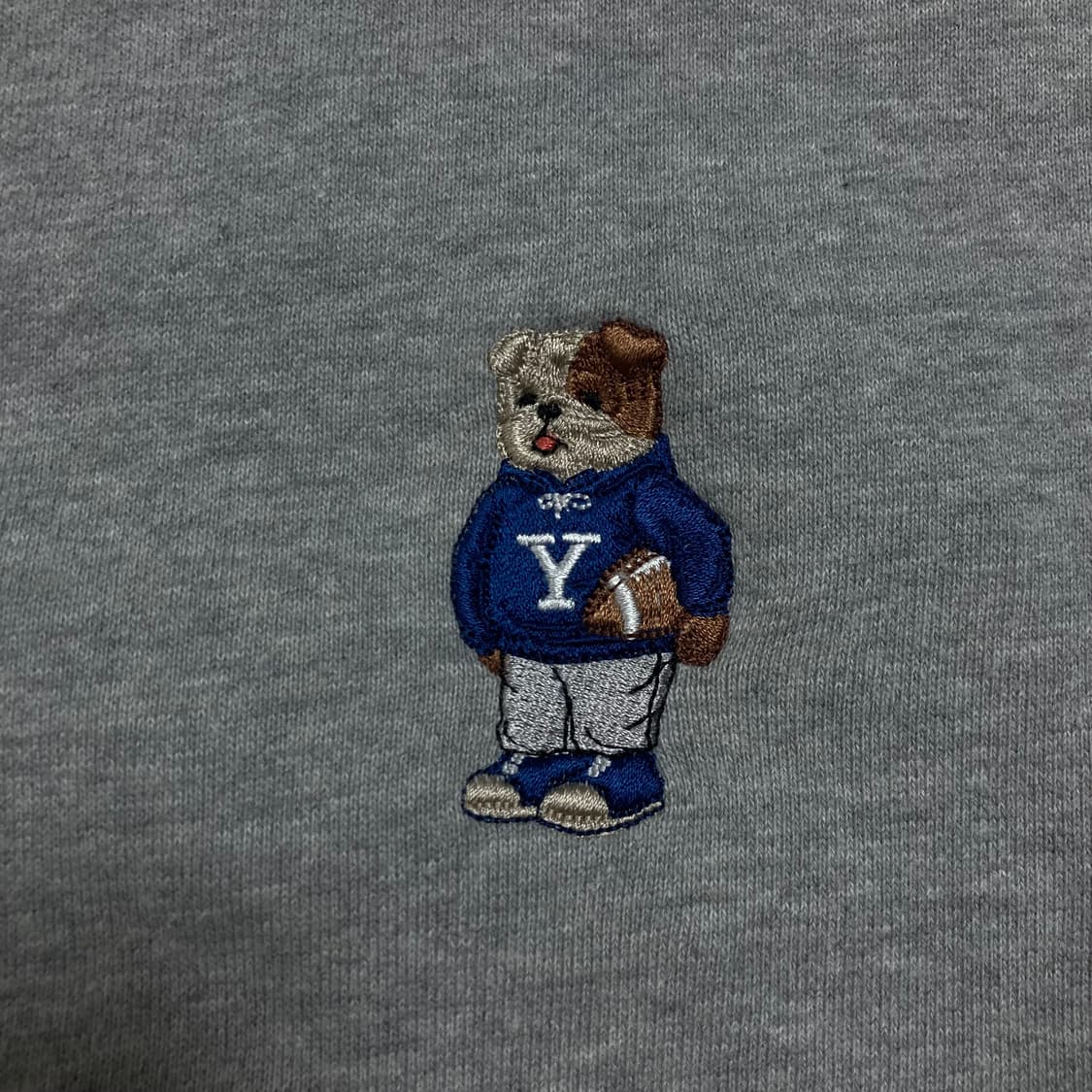 예일 스몰 로고 그레이 후드 집업 상품이미지2