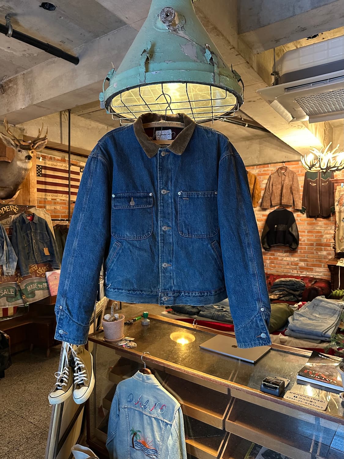 80s USA 빈티지 폴로 랄프로렌 덩가리 데님 자켓 상품이미지1