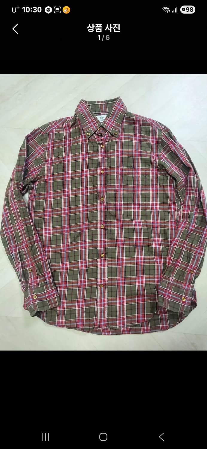 정품 빔스하트 X 테시투라 몬티 콜라보 체크 셔츠 상품이미지1