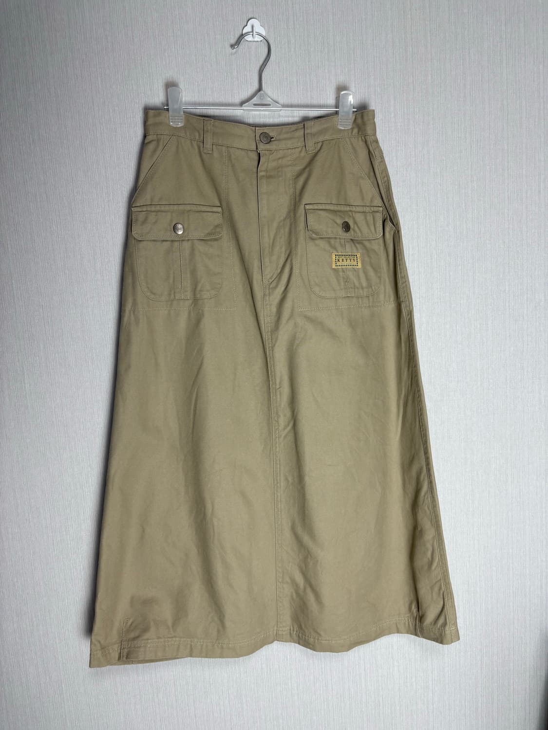 베이지 코튼 롱 스커트 상품이미지6