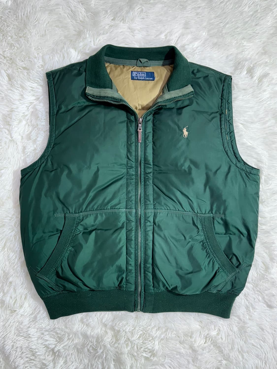 폴로 랄프포렌 딥그린 다운 패딩조끼  상품이미지3