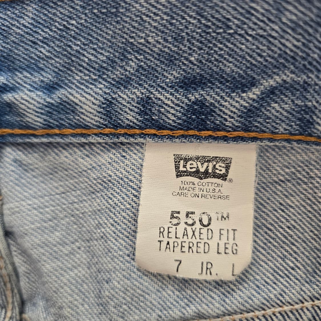 리바이스 550 미국판 연청 테이퍼드 릴렉스 사이즈26 R6091 상품이미지6
