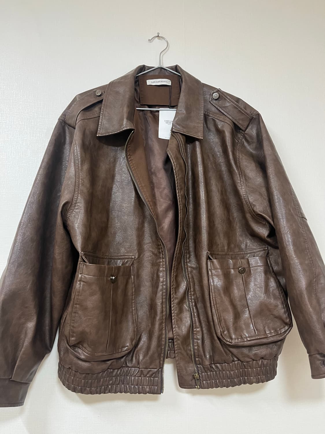 루루서울 City Blooming Leather Jacket brown 상품이미지2