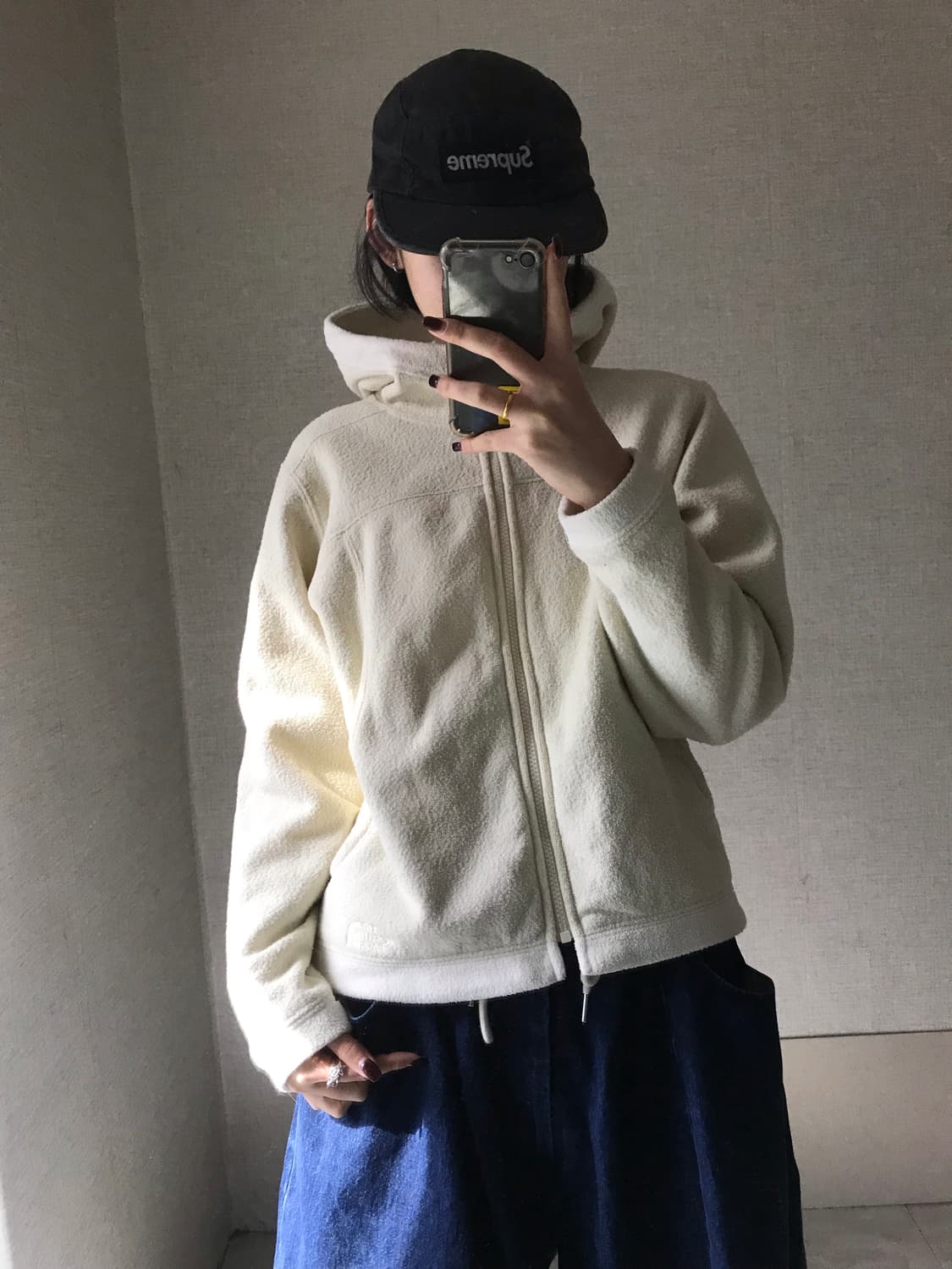 노페 아이보리 후리스 상품이미지4