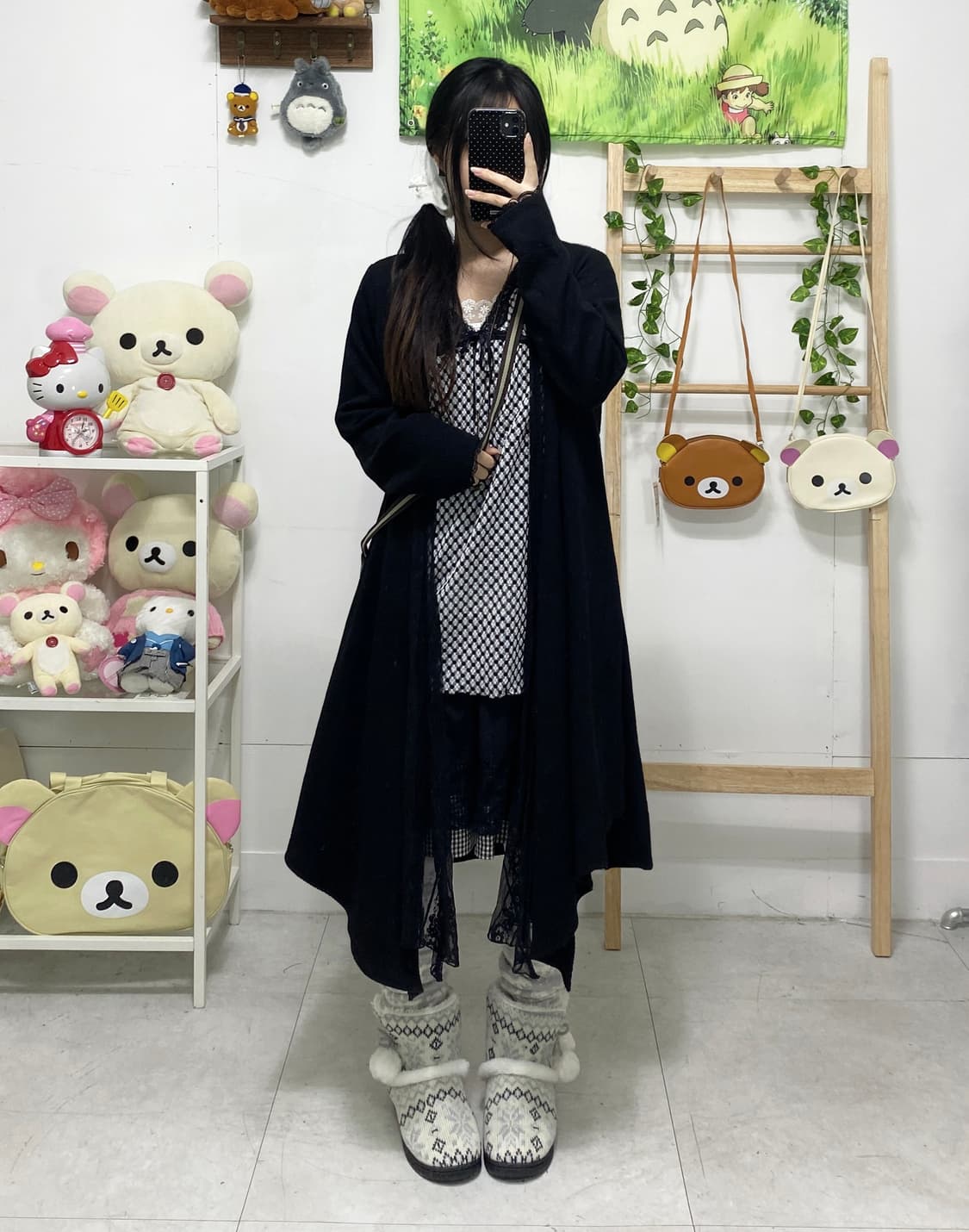 ꒰ঌ 엑시즈팜 체크 깜냥이 세트 ໒꒱ 상품이미지2