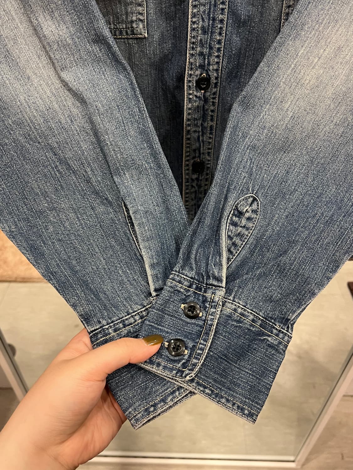 00s Tommy Hilfiger 타미힐피거 투포켓 데님 셔츠 상품이미지4