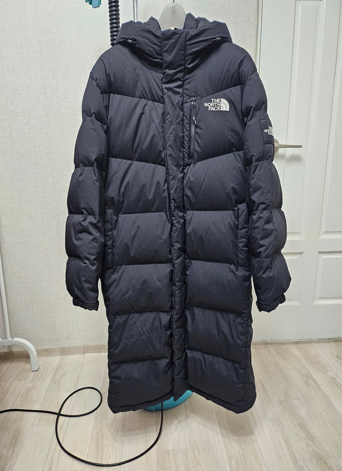 (100)L☆우주매물노스페이스화이트라벨익스플로링RDS[블랙]구스다운롱패딩 상품이미지1