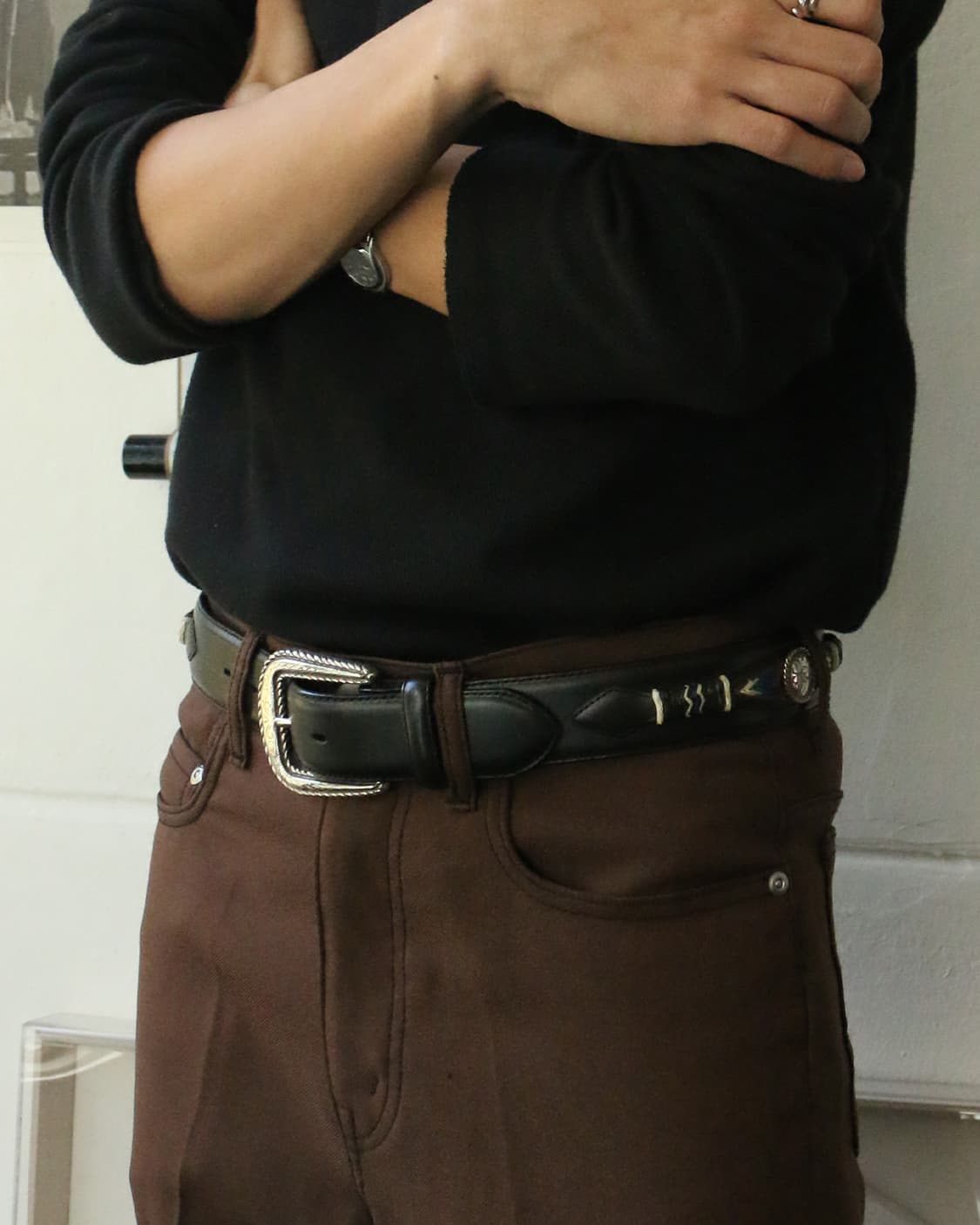 저스틴 웨스턴 레더 스터드 벨트 상품이미지2