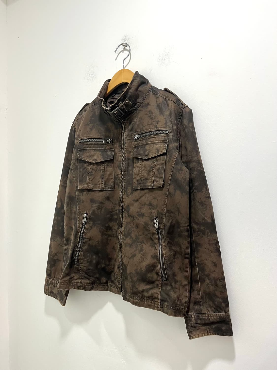 일본 빈티지 락펑크 타이다이 넥버클 집업 자켓  상품이미지2