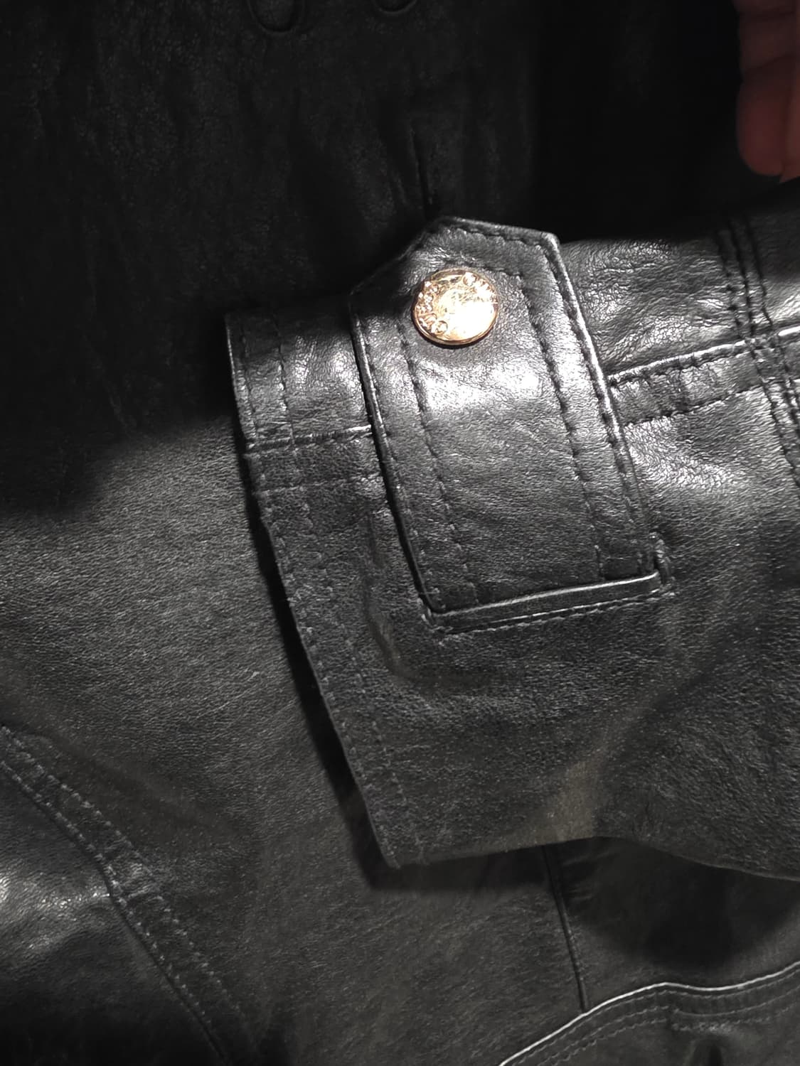 GUESS 양가죽 자켓 여성 S 블랙 상품이미지3