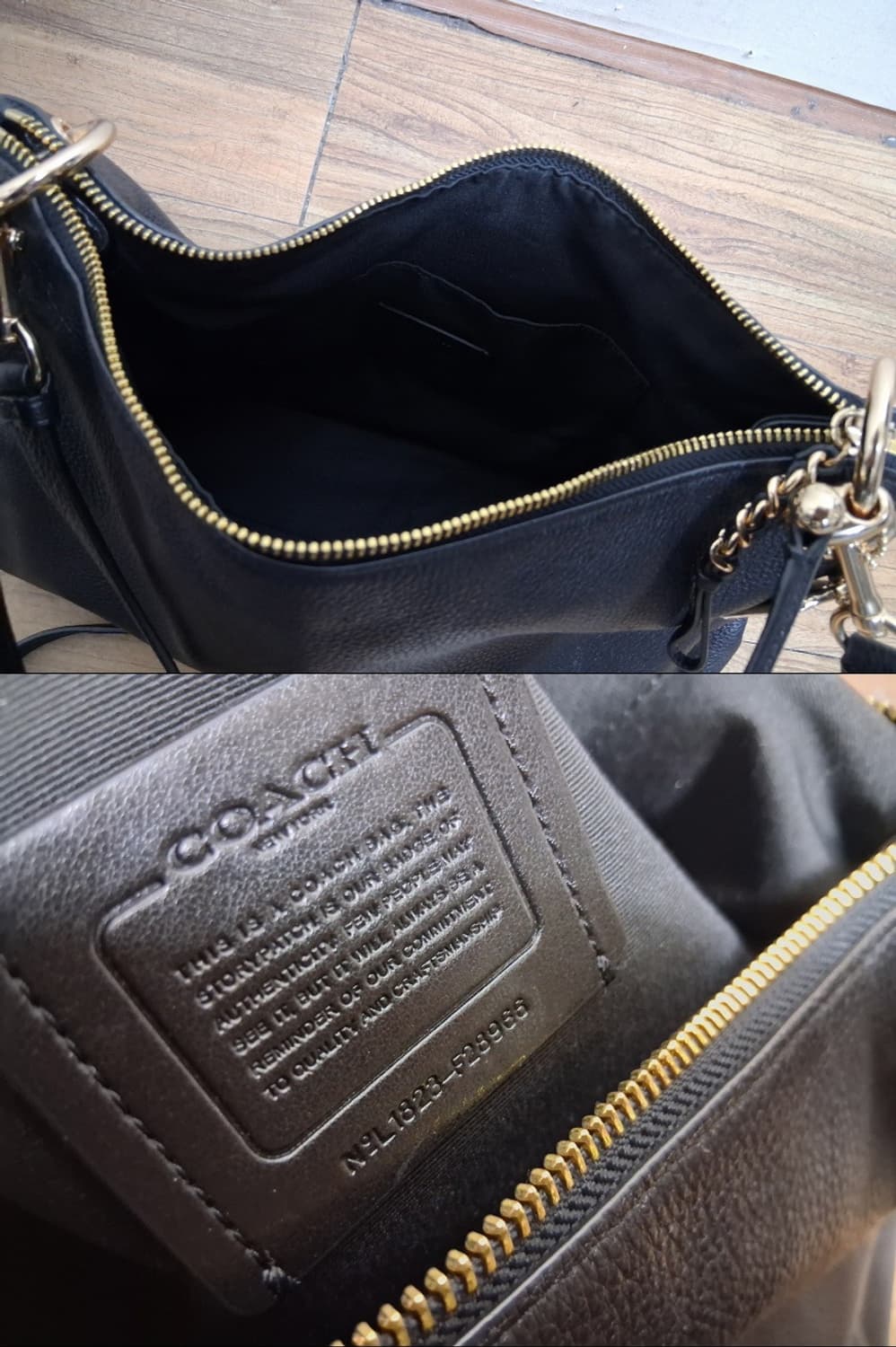 코치 블랙 가죽 숄더 겸 크로스백 최고의컨디션 상품이미지6