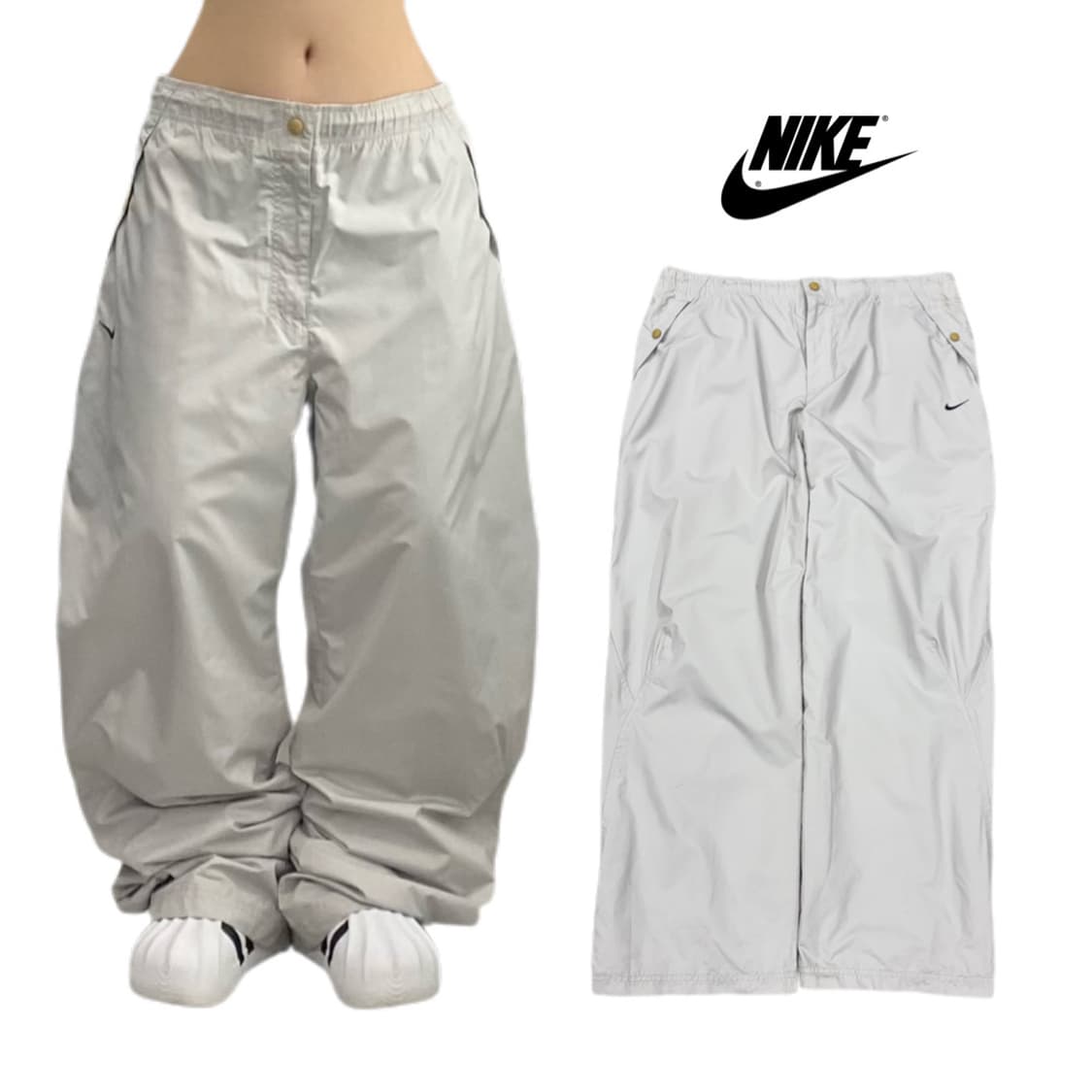 나이키 00s 스우시 올드스쿨 와이드 바람막이 트랙팬츠 상품이미지1