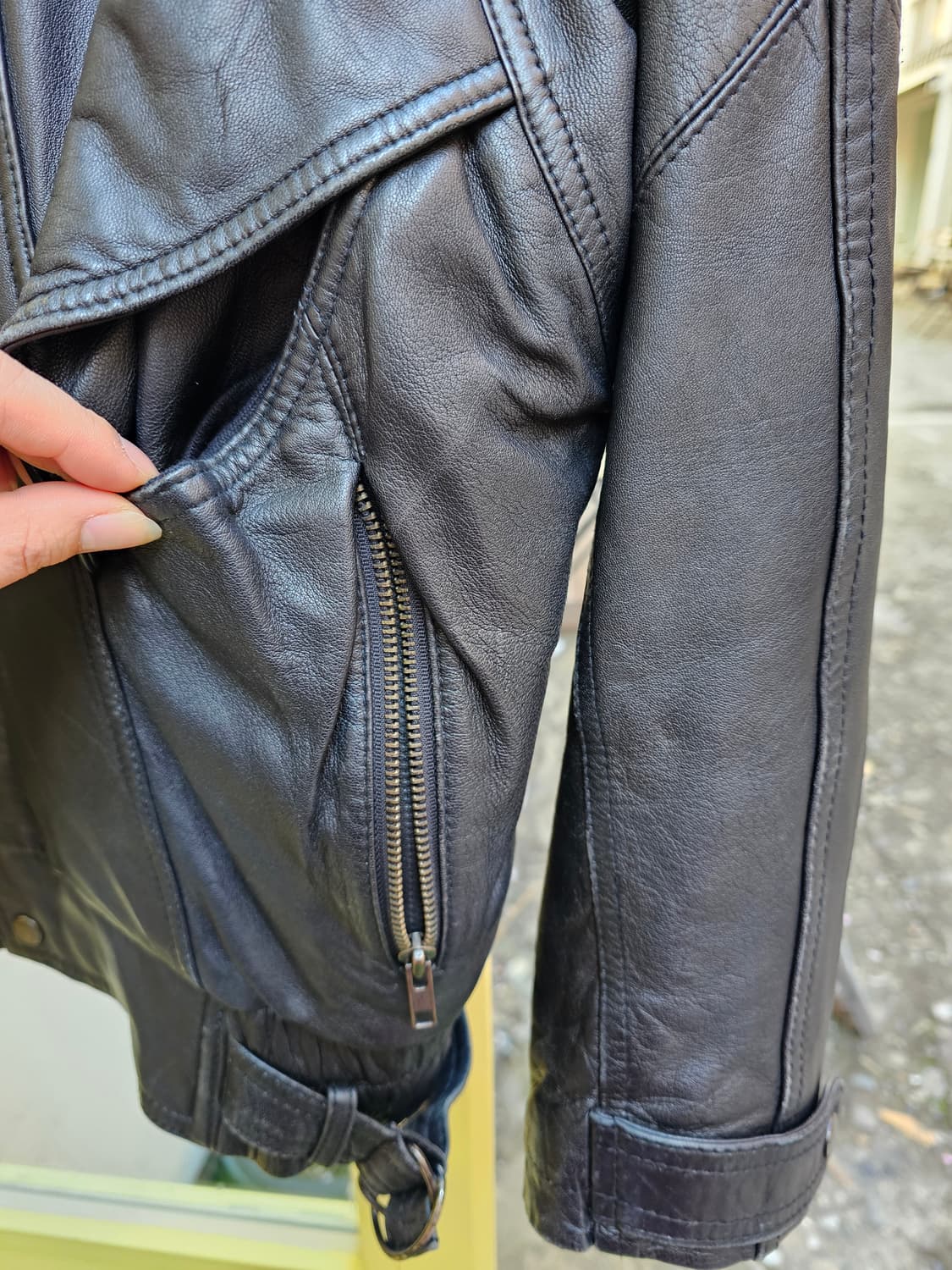 Disco 램스킨 블랙 라이더 레더(누빔안감) 상품이미지6