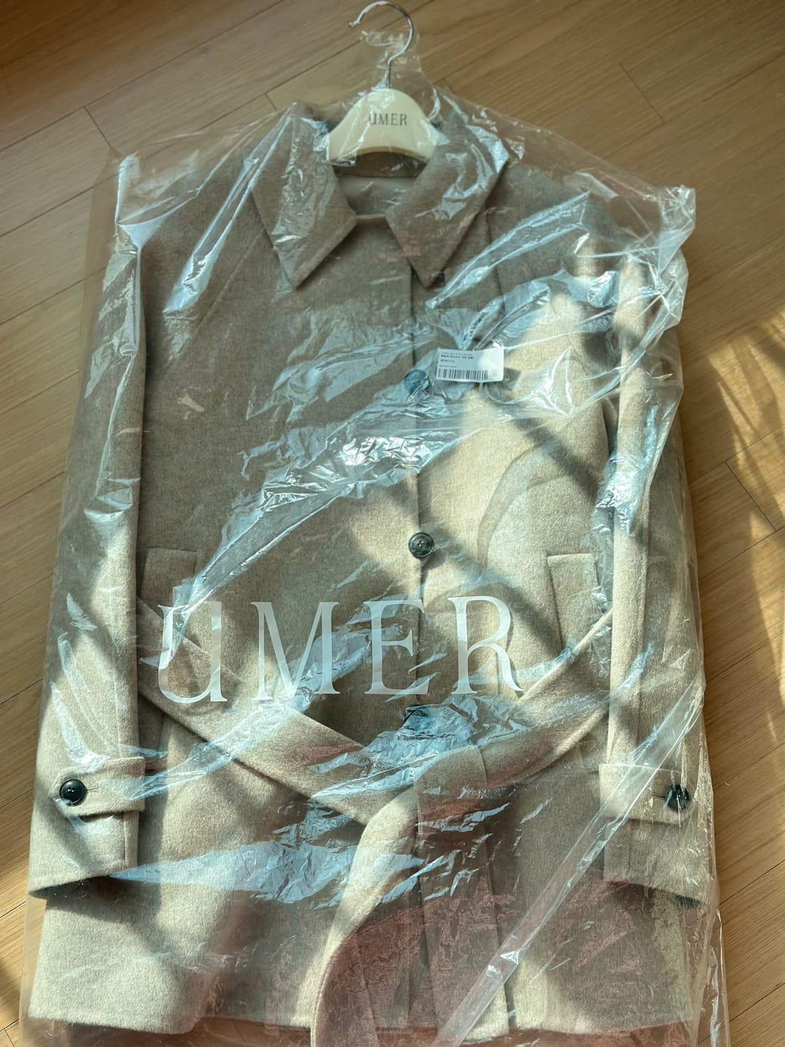 유메르 베일리 캐시미어 하프코트 문베이지 상품이미지7