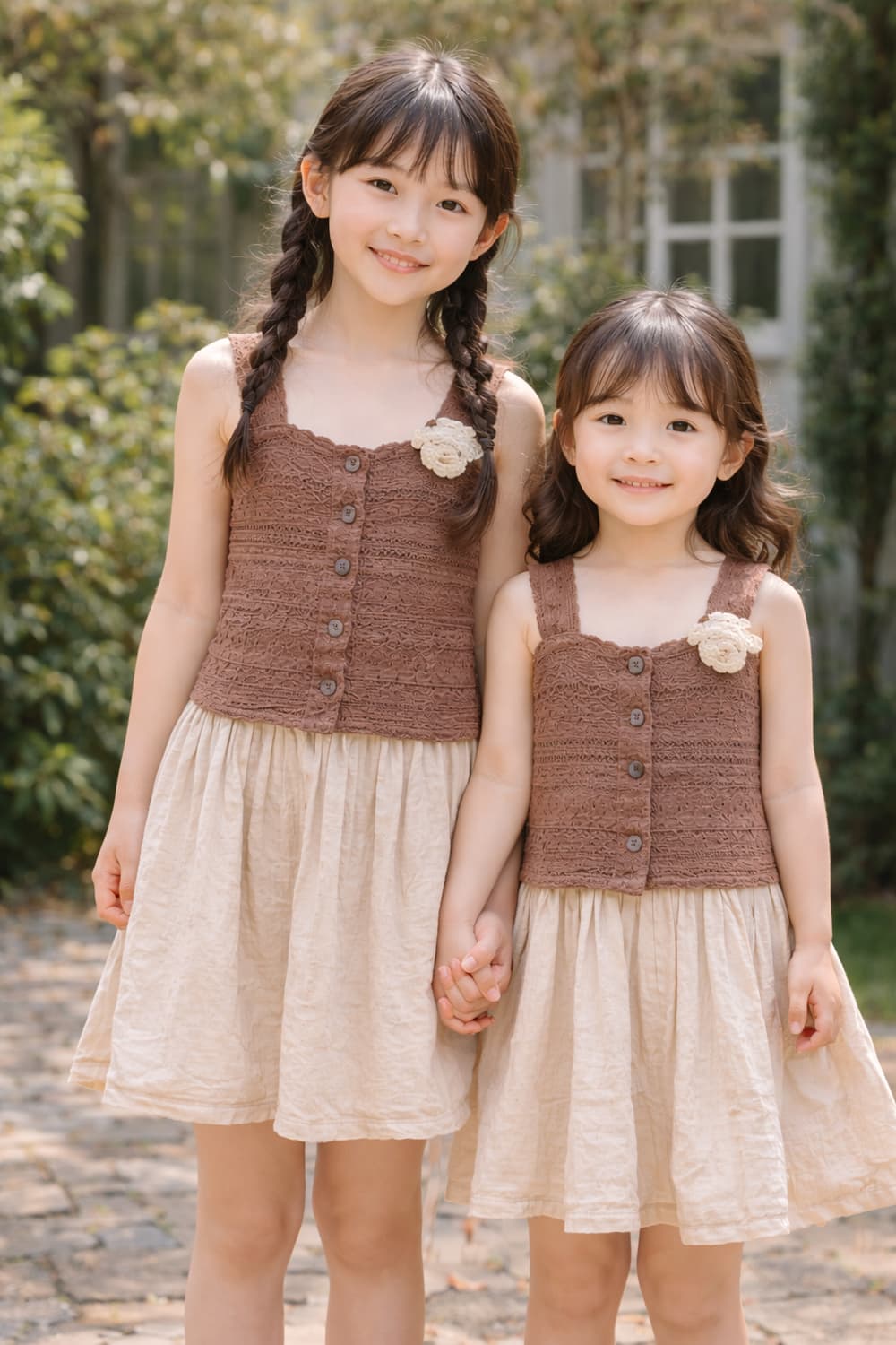 자매룩 레이스 조끼 (5세 / 7세) 유럽 감성 빈티지 키즈 상품이미지1