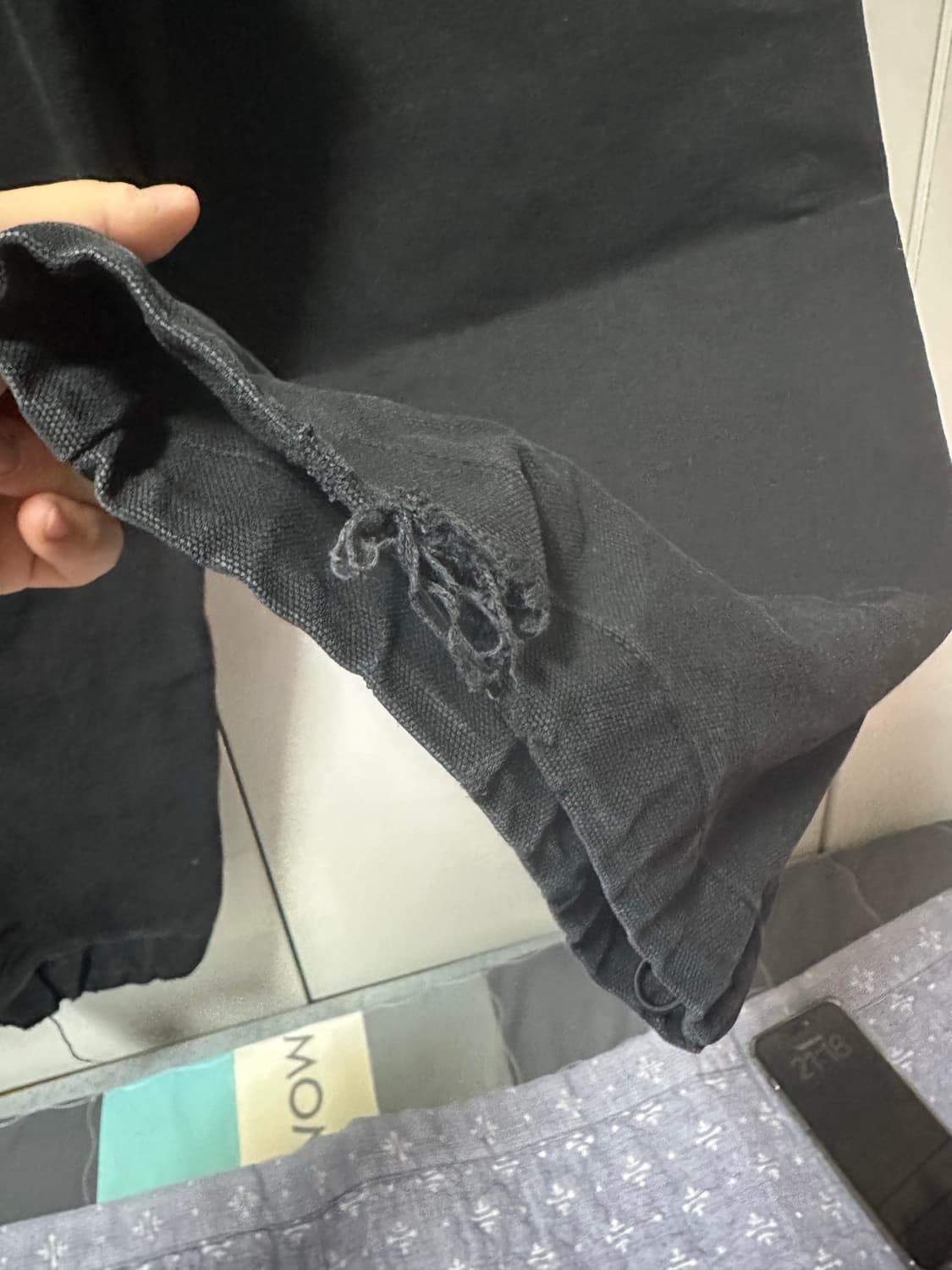 해칭룸 오버 덕팬츠 워시드 블랙 2사이즈 상품이미지4