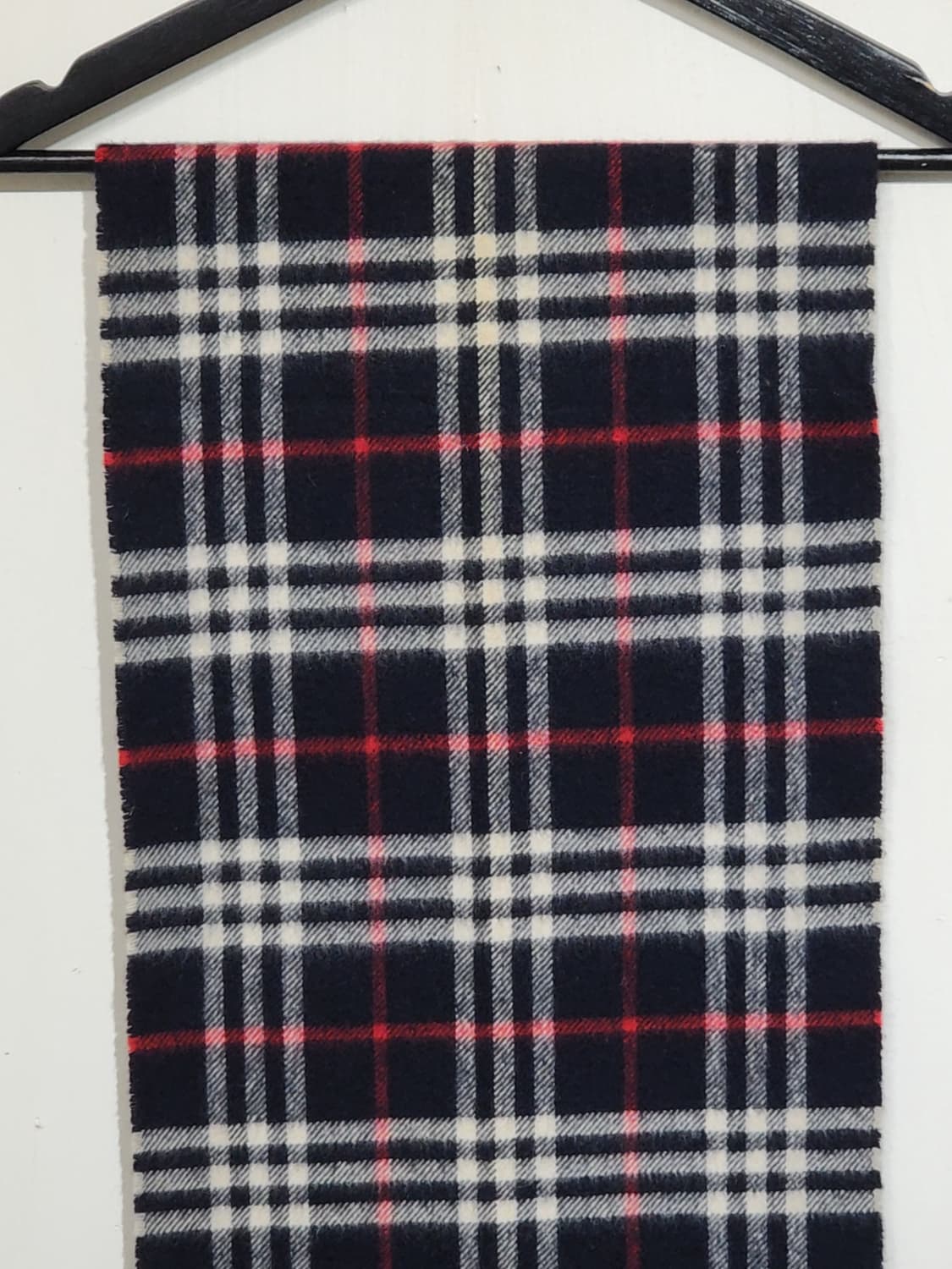 (정품) 버버리 캐시미어 머플러 체크 목도리 네이비  상품이미지2