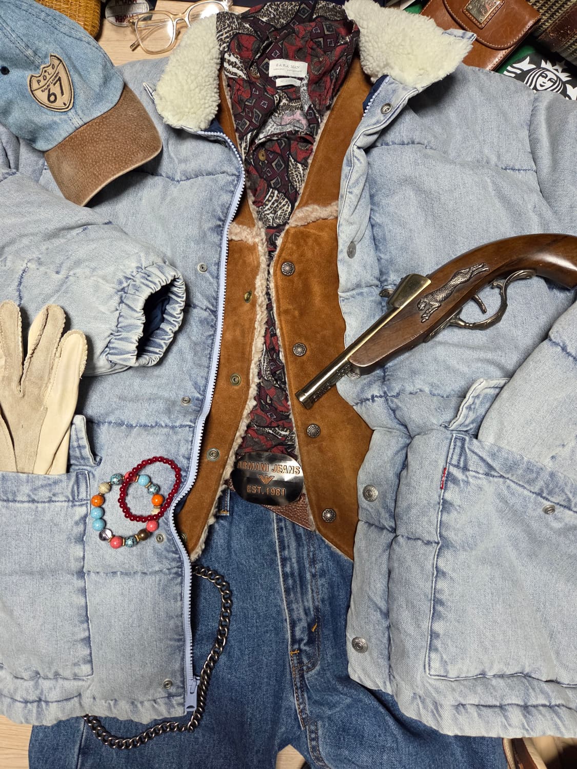 LEVIS 데님 연청 패딩 자켓 오리털  상품이미지5