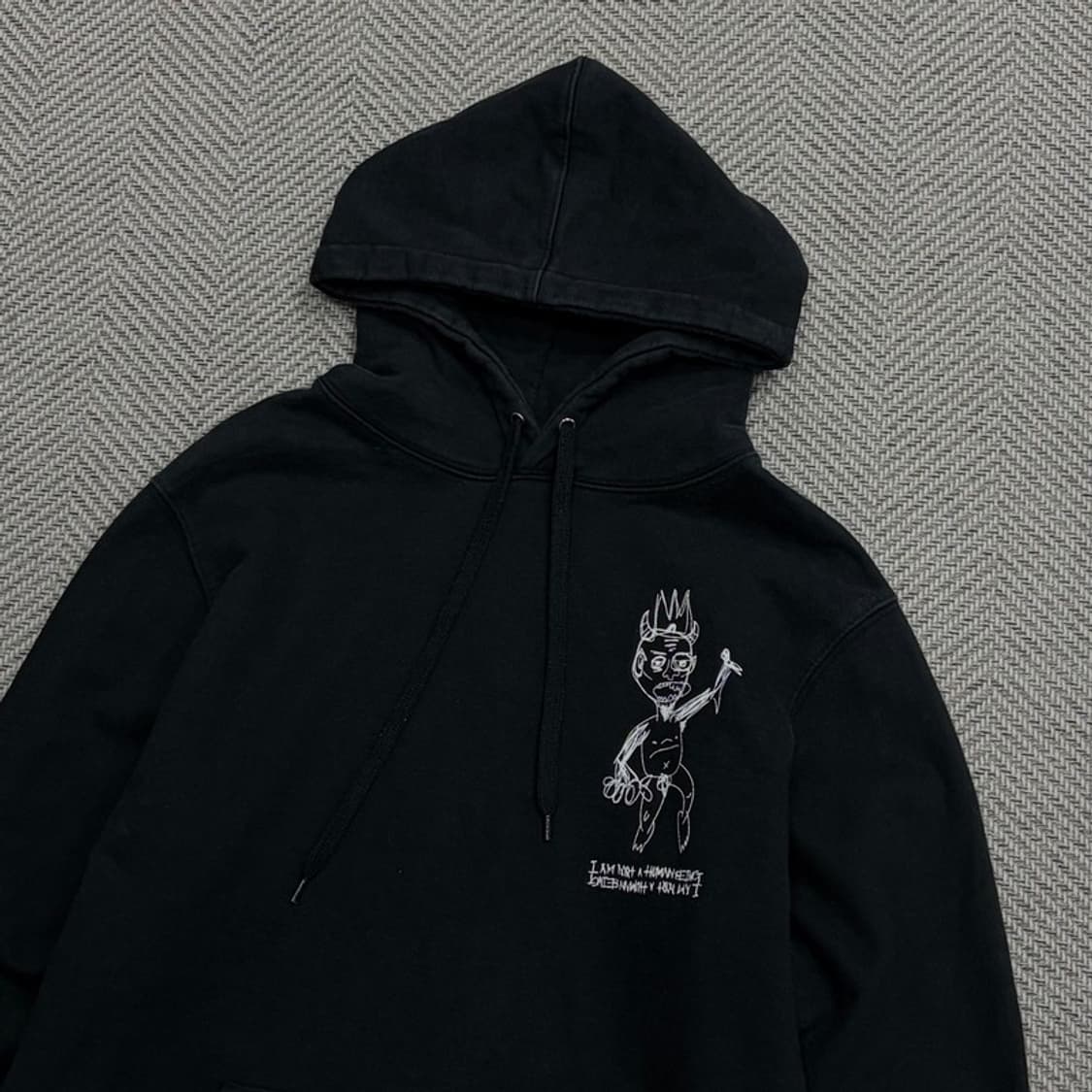 아임낫어휴먼빙 백프린팅 후드티 v1724 상품이미지3