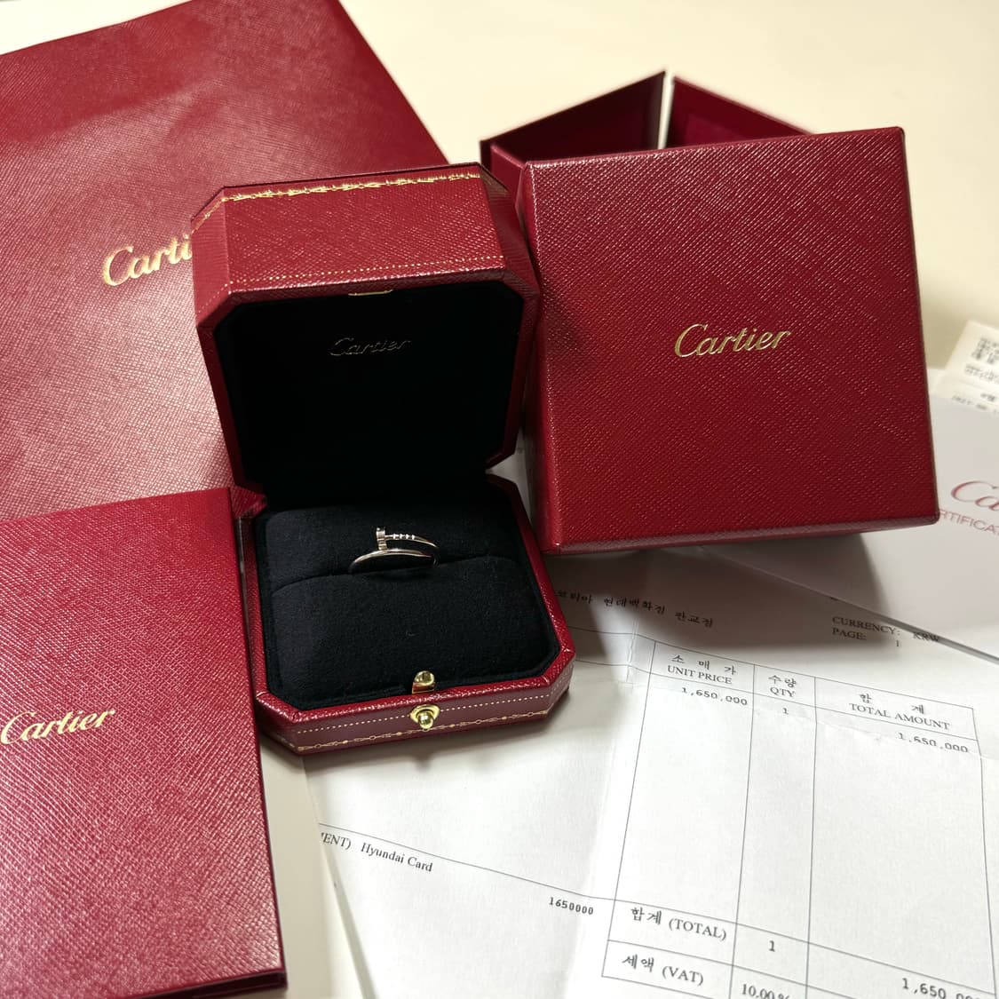 [59호/SM]까르띠에 저스트 앵 끌루 화이트골드 반지 상품이미지2
