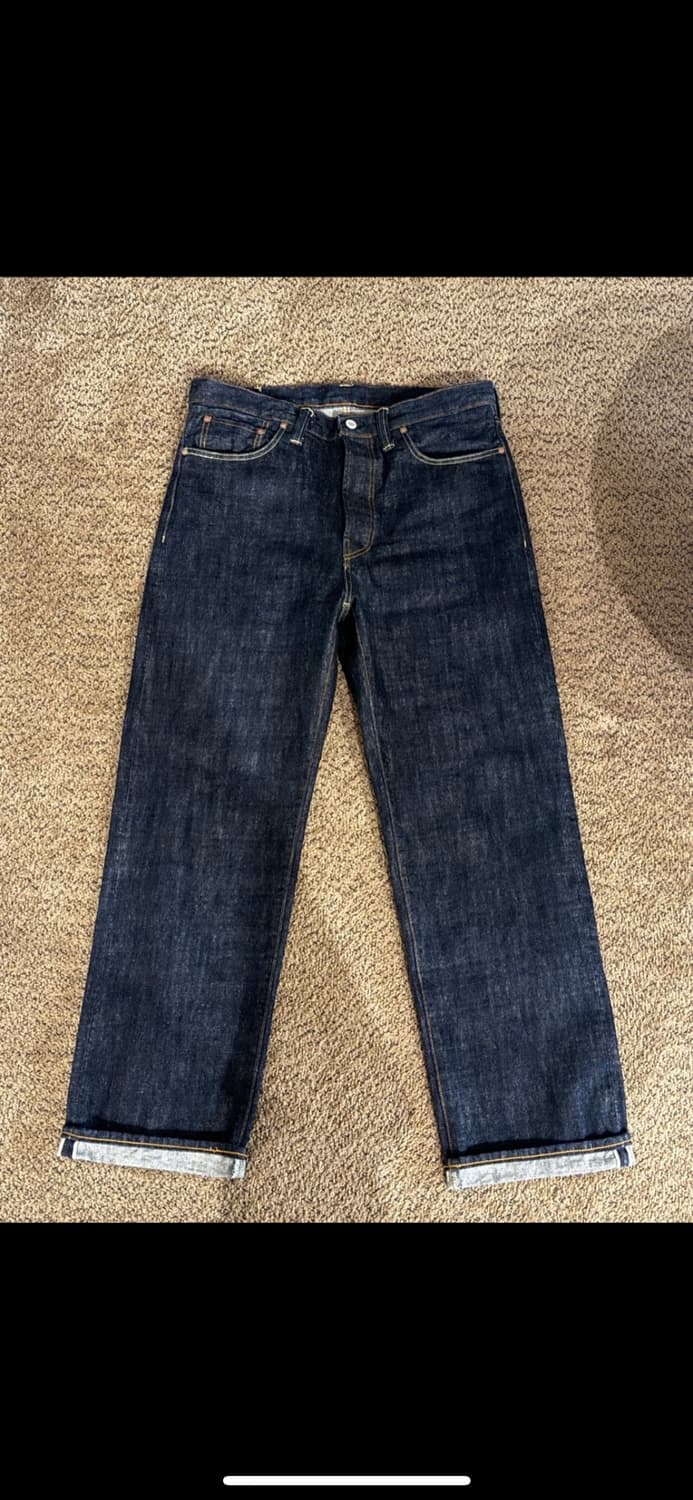 아웃스탠딩 40s 셀비지 데님 팬츠 인디고 라지 L 사이즈 상품이미지1
