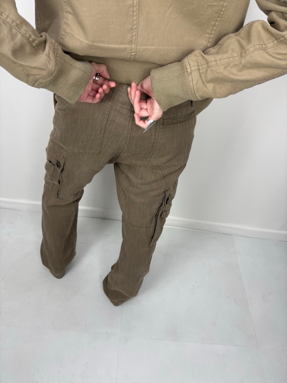 KHAKI BROWN CARGO PANTS 상품이미지8