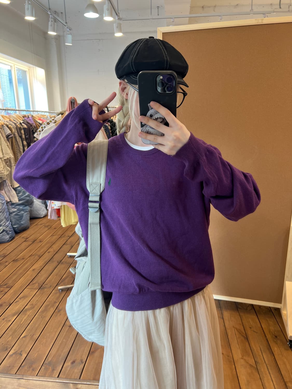 폴로 퍼플 니트 상품이미지1