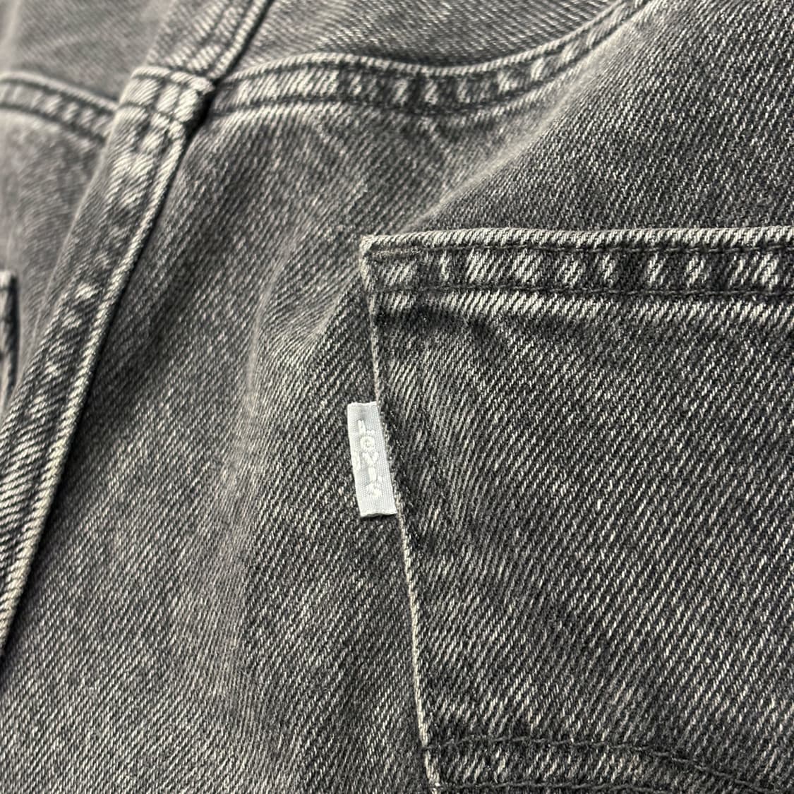 00s 리바이스 실버탭 루즈핏 흑청 보더데님팬츠 N187 상품이미지7