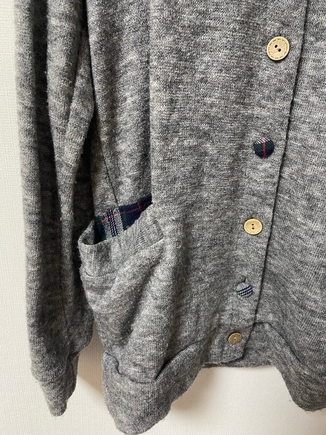 빈티지 모리걸 사와코 패턴 후드 가디건 상품이미지3