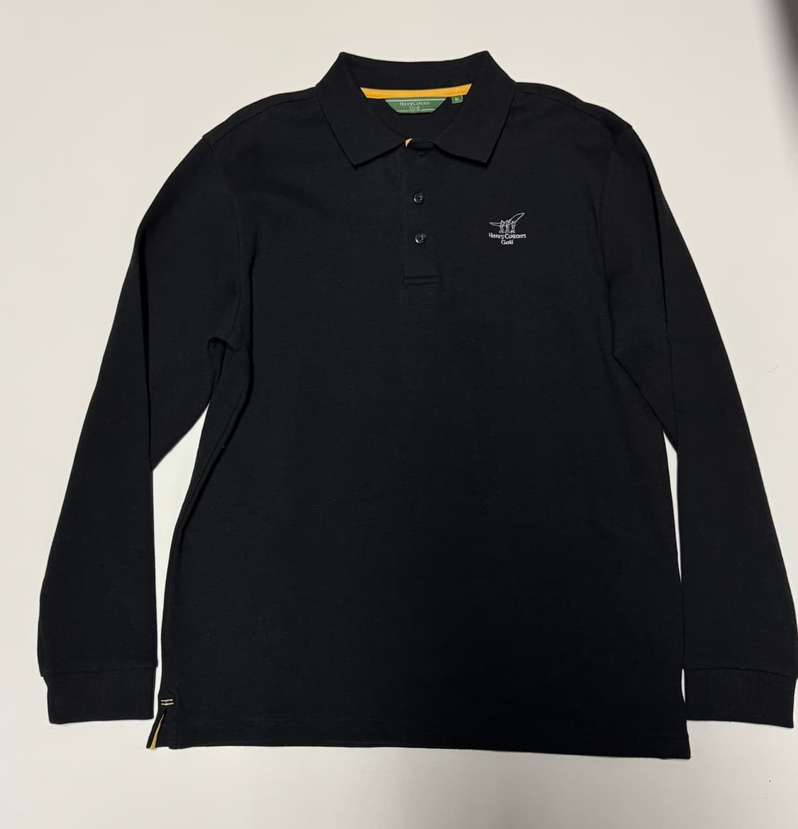 헨리코튼 골프 긴팔 카라 폴로 티셔츠 L ~ XL 블랙 상품이미지1