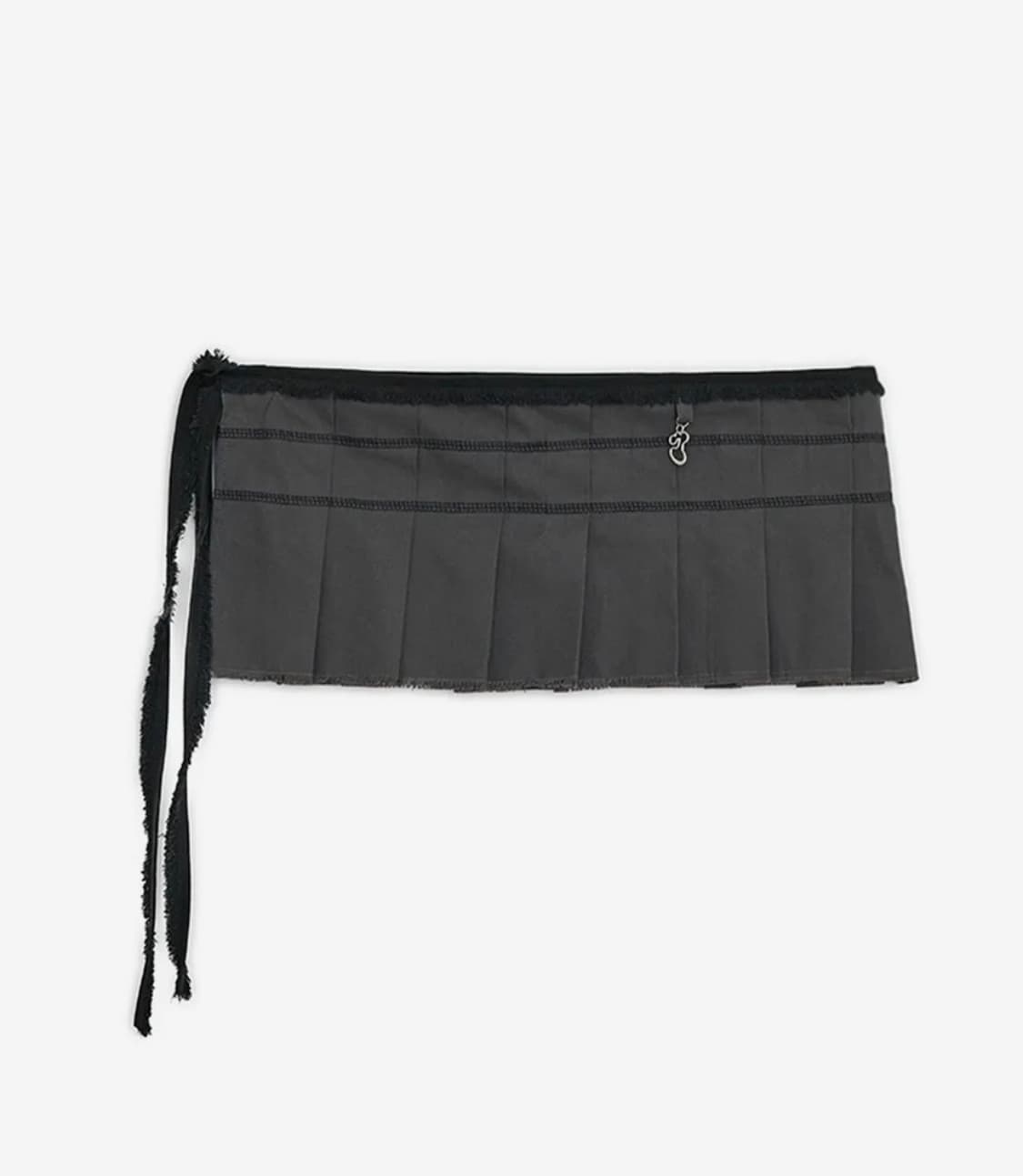 허그유어스킨 플리츠 스커트 벨트 차콜 상품이미지1