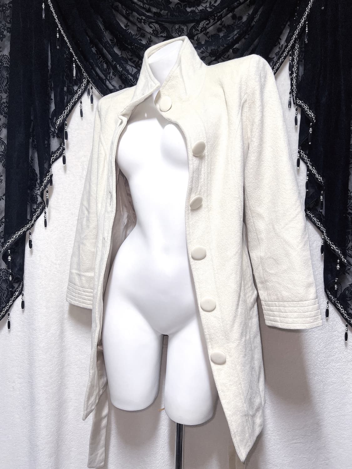 로맨틱갸루 로걀 라떼 달천 아이보리 모직코트 자켓 리즈리사깔 삿포로 핀터 상품이미지1