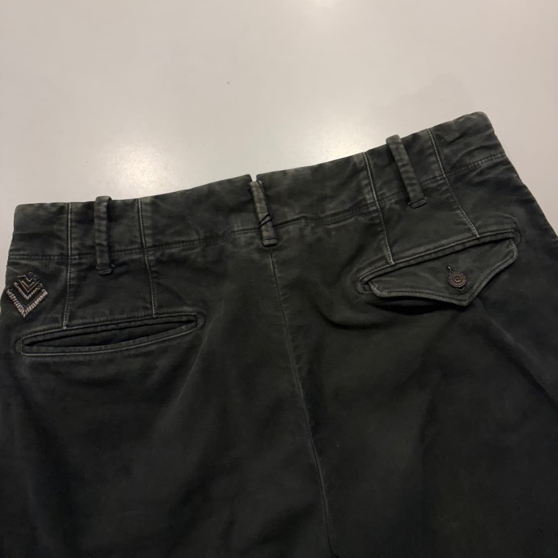 [48] 인코텍스 워시드 그린 코튼 팬츠 D563 상품이미지3