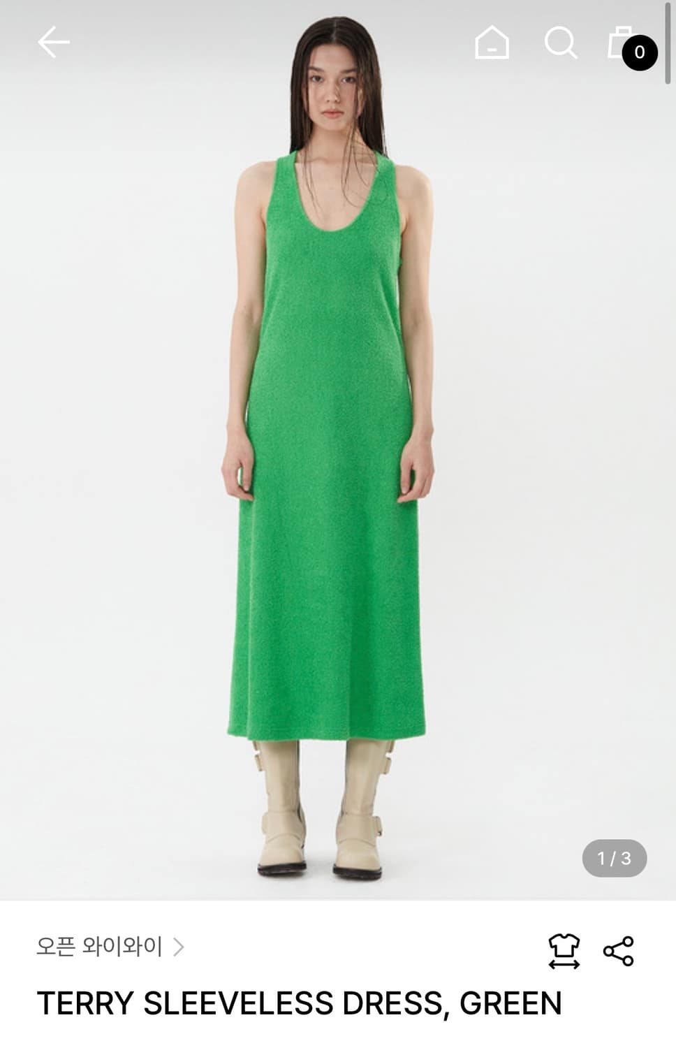 오픈 YY/ 더오픈프로덕트 테리 원피스 (블랙) 상품이미지1