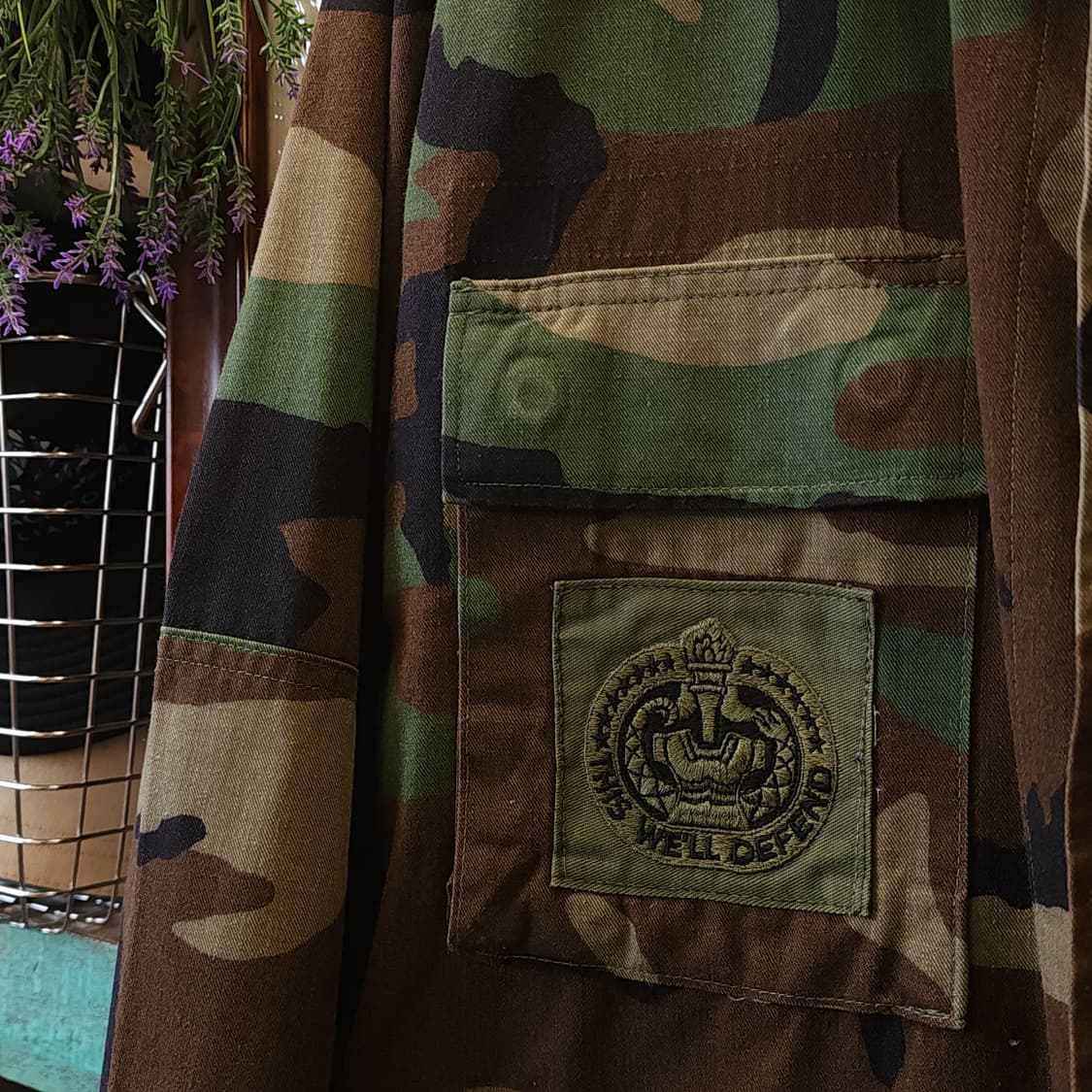 90s 미군 우드랜드 카모셔츠 BDU 미디움 레귤러 상품이미지8
