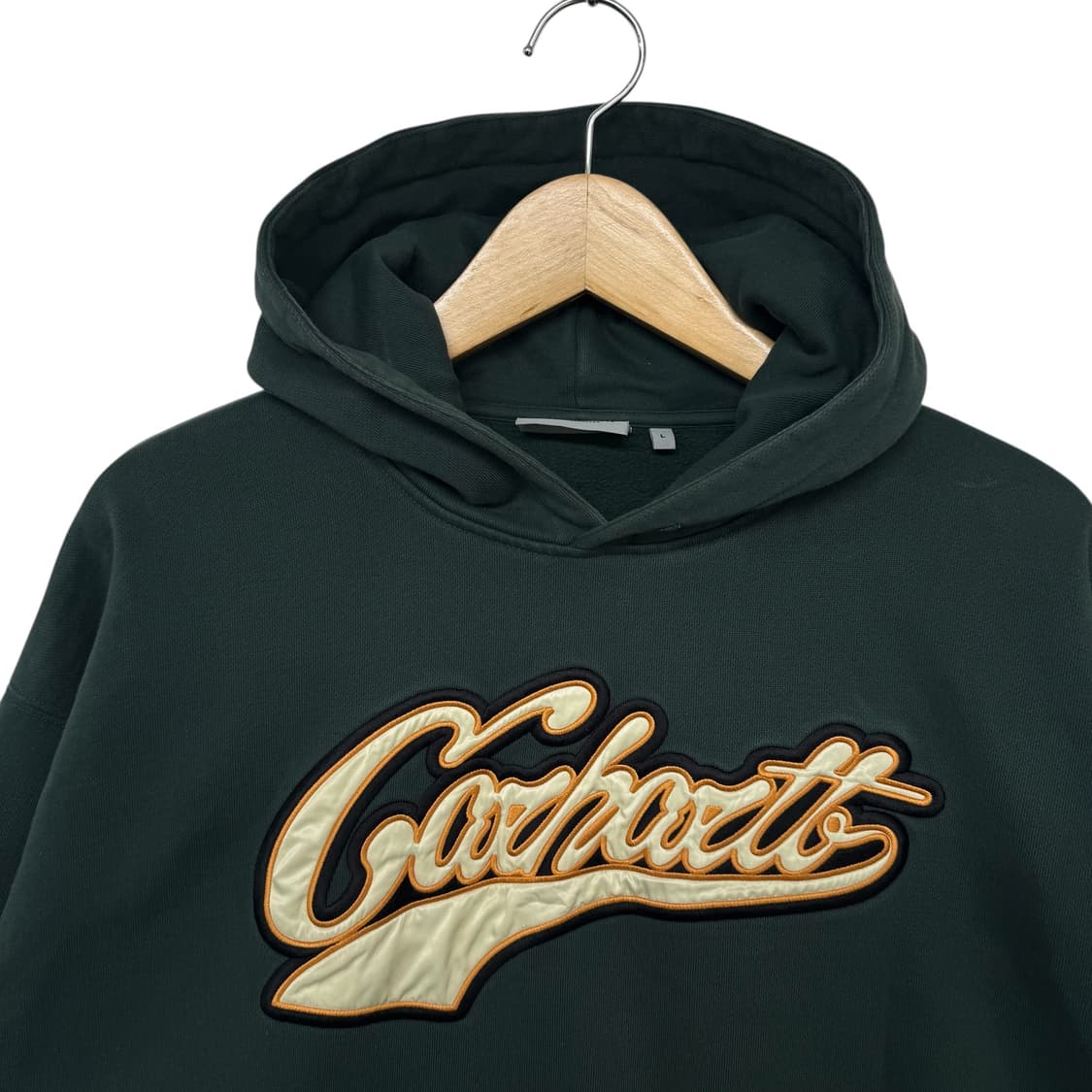 칼하트 WIP 스트립트 로고 후드티 상품이미지2