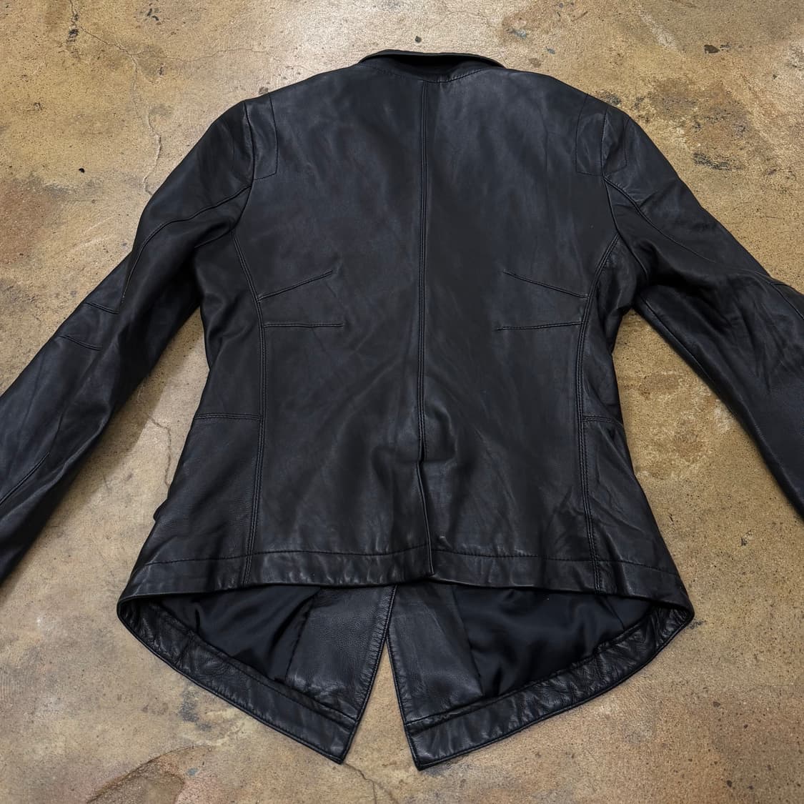 [정품/40] the value DEMOO 블랙 가죽 자켓 b8 상품이미지4