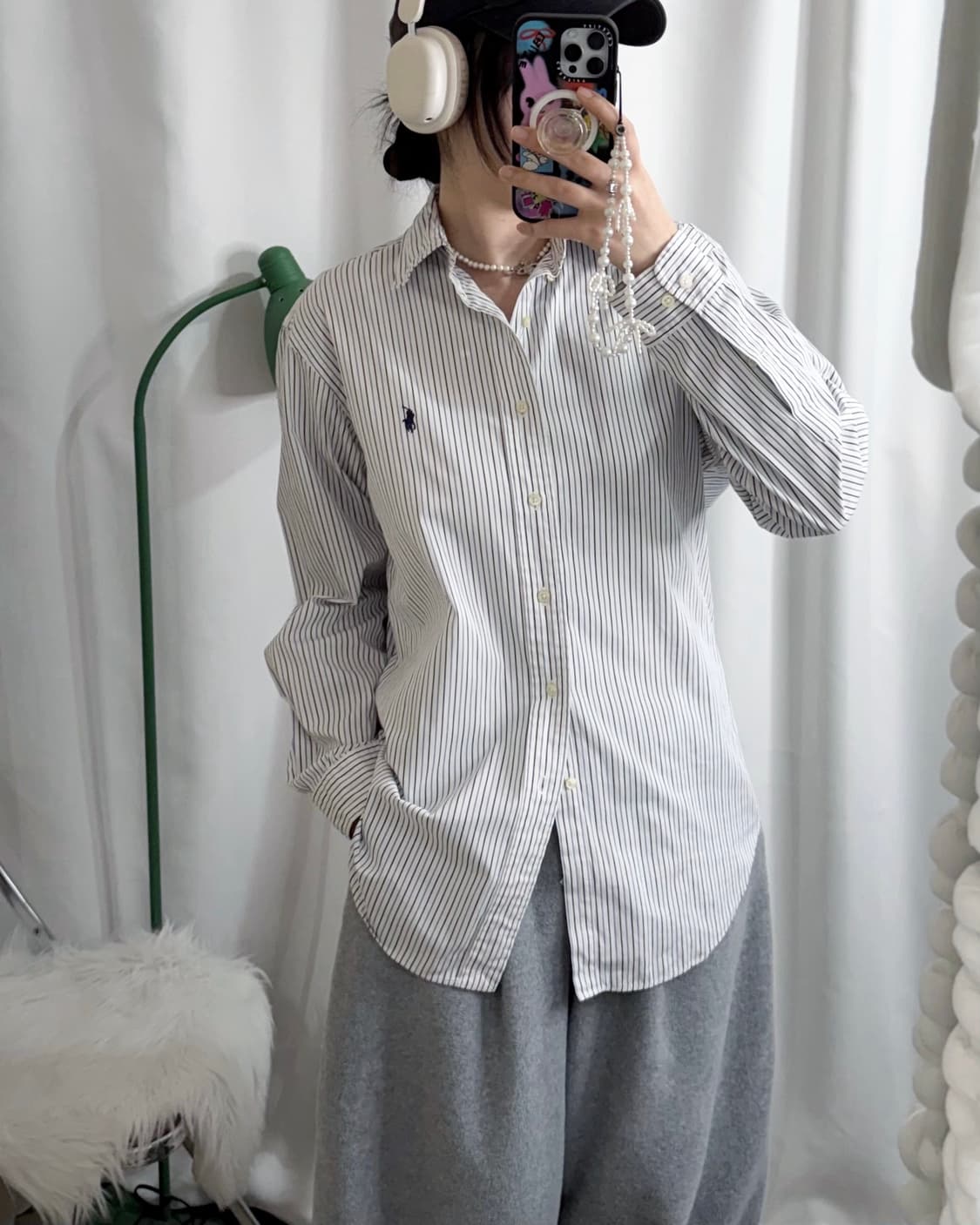 폴로 랄프로렌 블루 스트라이프 셔츠 상품이미지2