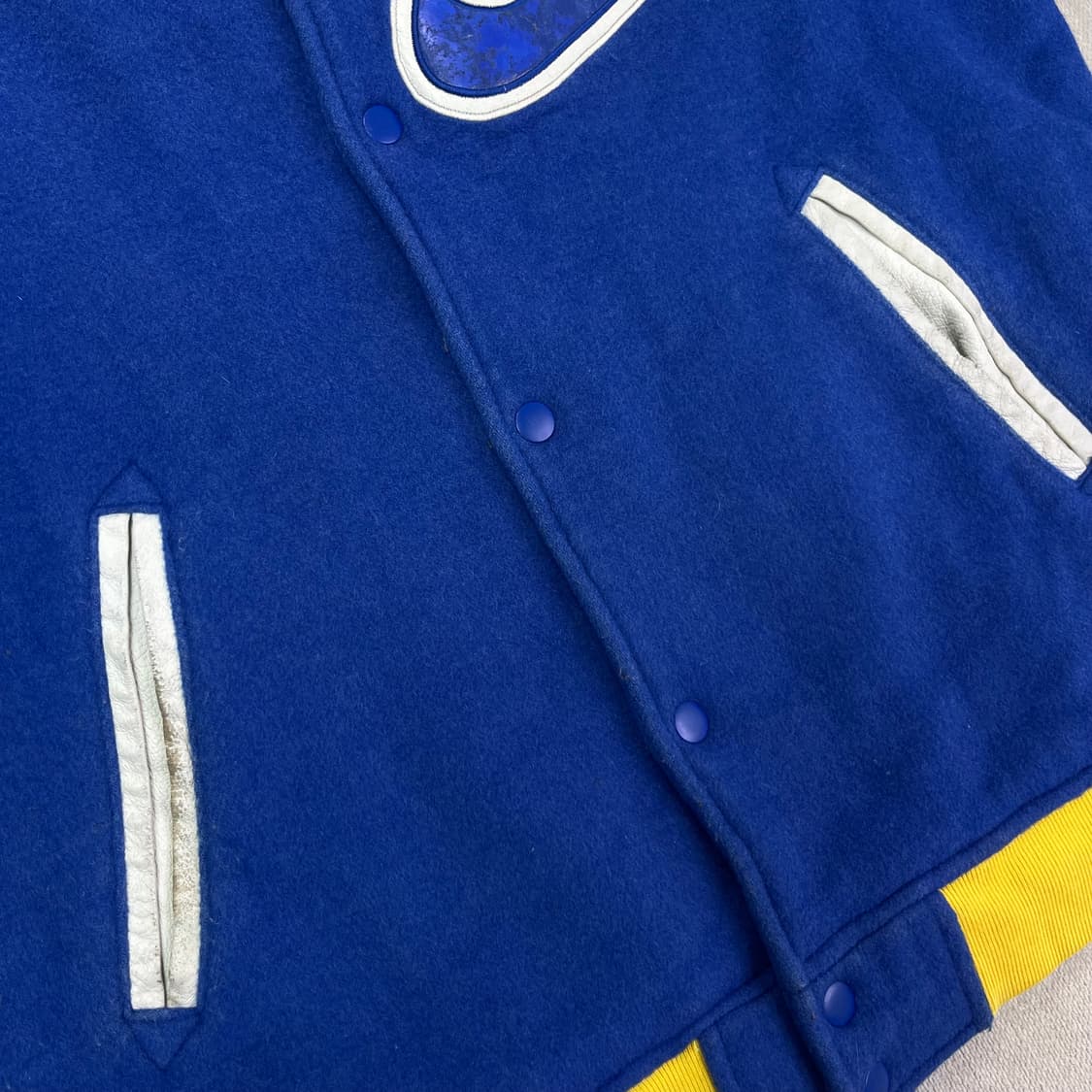 100 나이키 X 슈프림 스타장 슈나장 블루 2007 바시티 자켓 상품이미지6