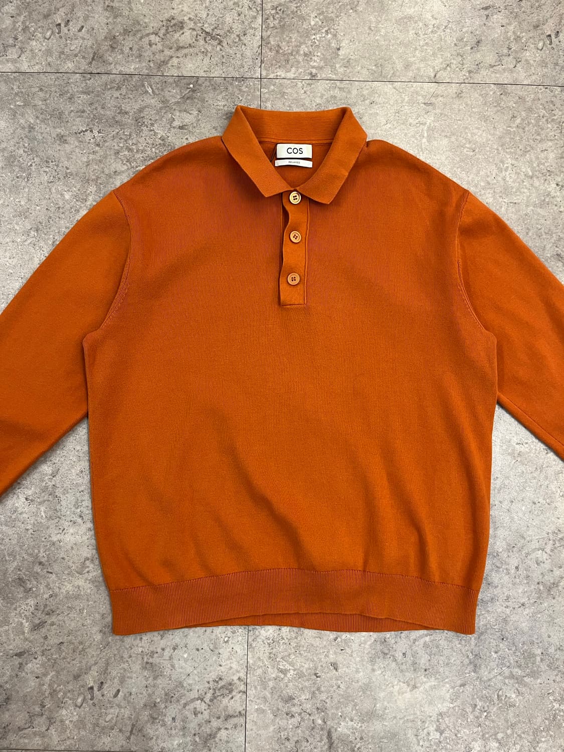 코스 카라 니트 오렌지 M #csz4140 상품이미지4