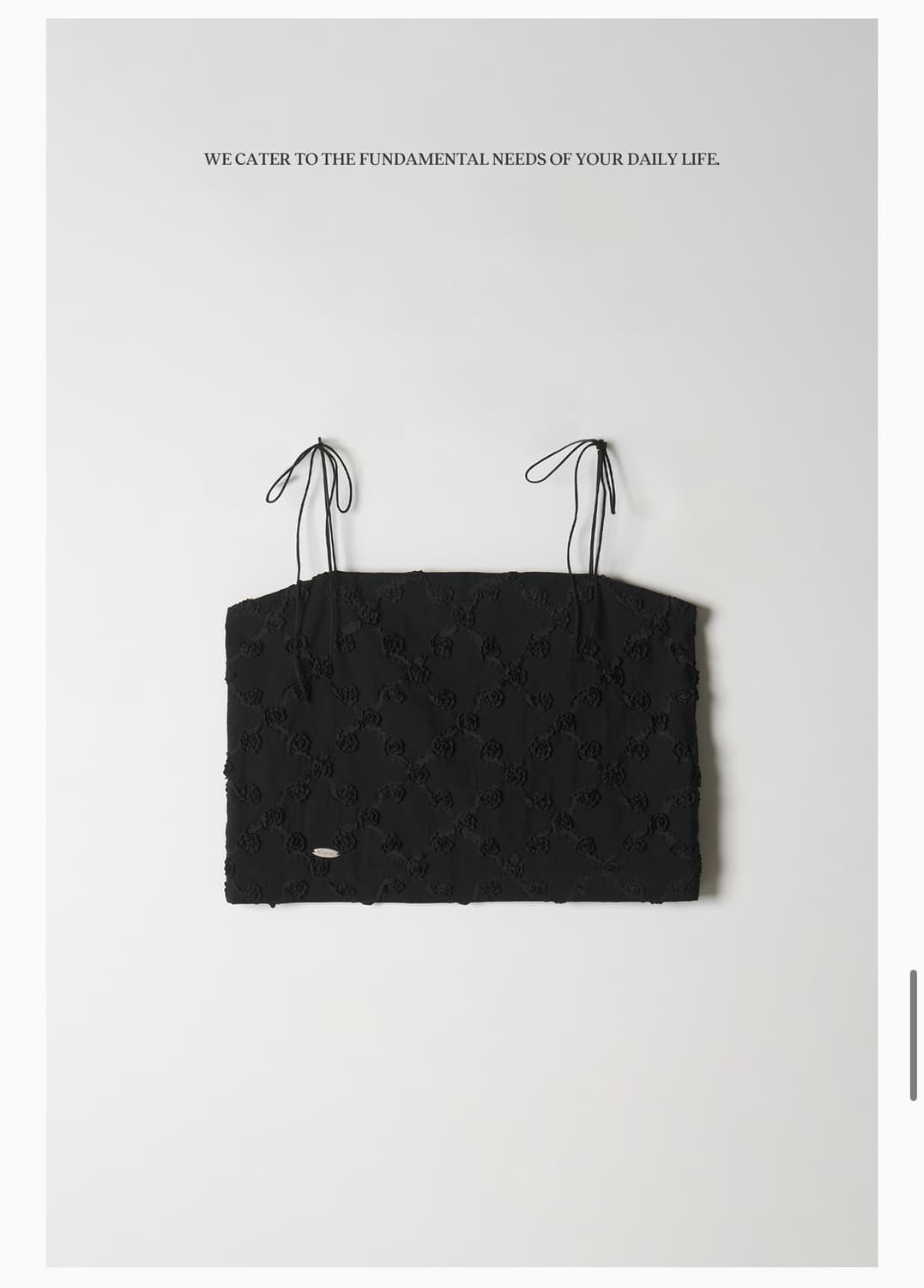 아비에무아 블룸 코튼 슬리브리스 탑 블랙 상품이미지7