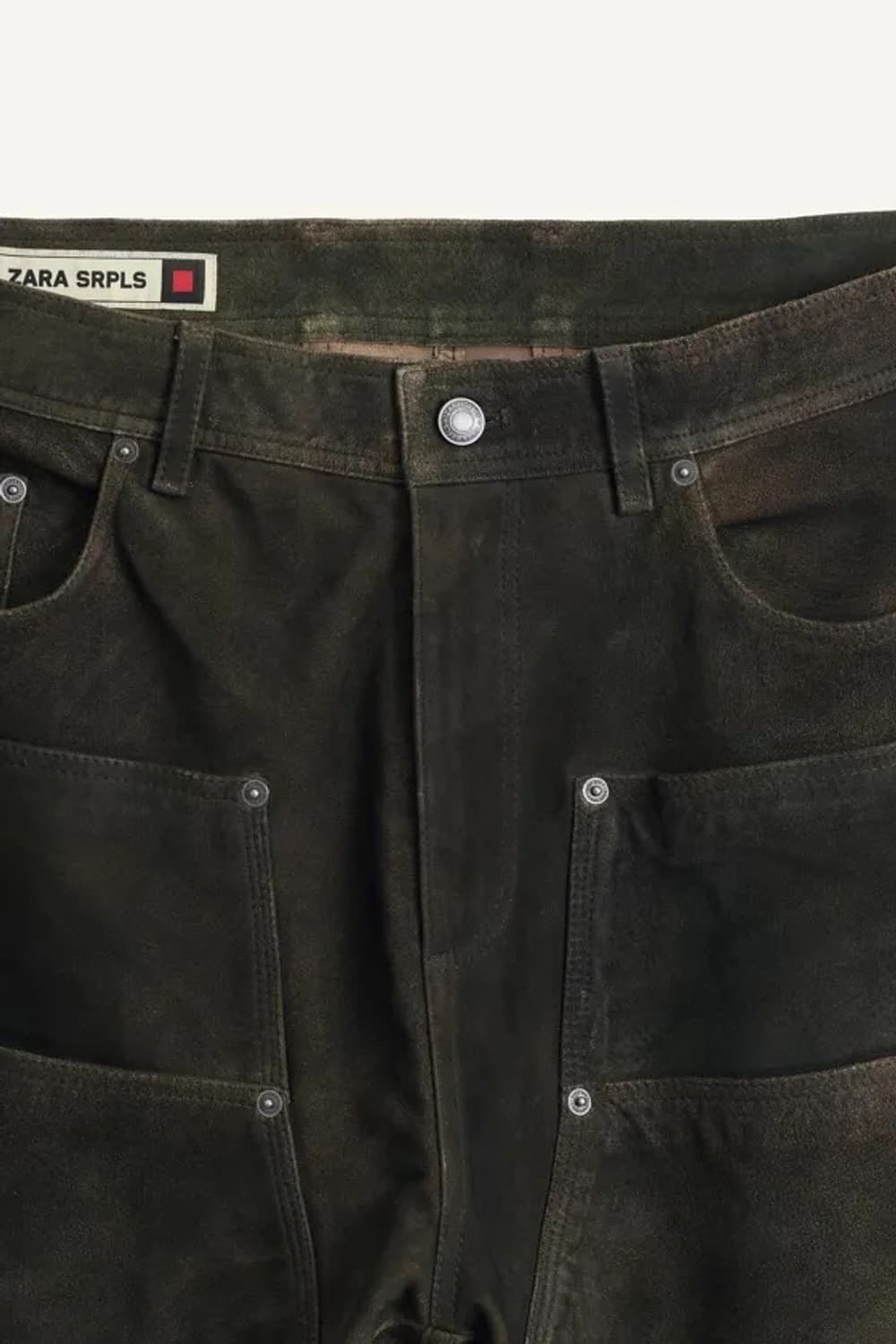 자라 SRPLS SD PNT 13 레더 팬츠 가죽 바지 42(KR 32) 상품이미지7