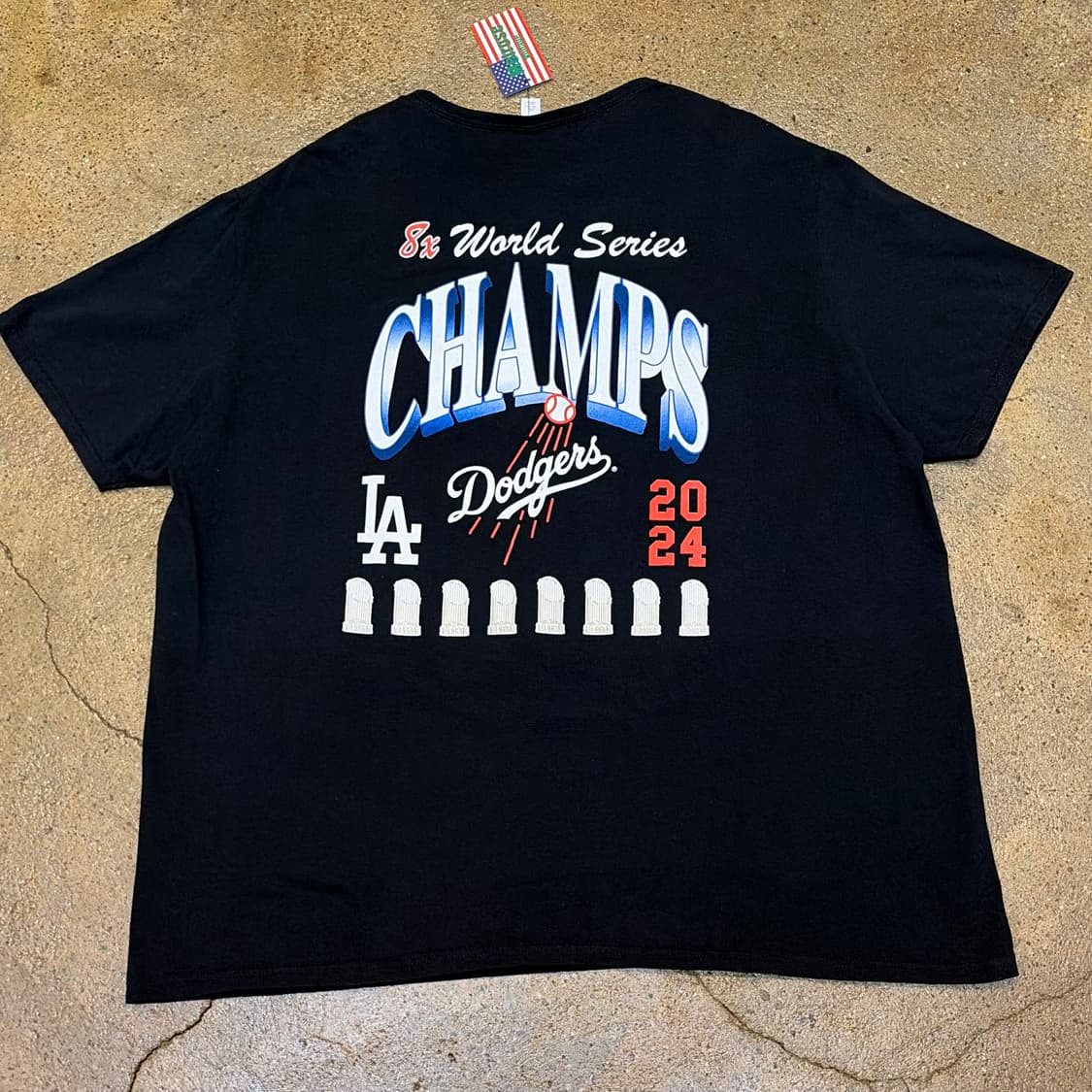 미국 빈티지 MLB 24년 LA다저스 우승기념 챔피언 반팔티 상품이미지7