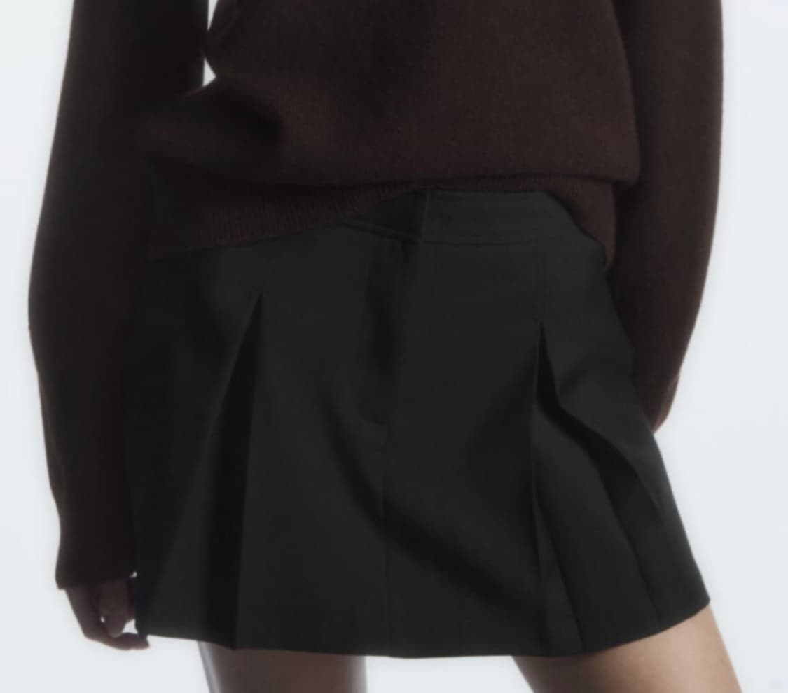 COS 로우라이즈 플리츠 미니 스커트 34 상품이미지2