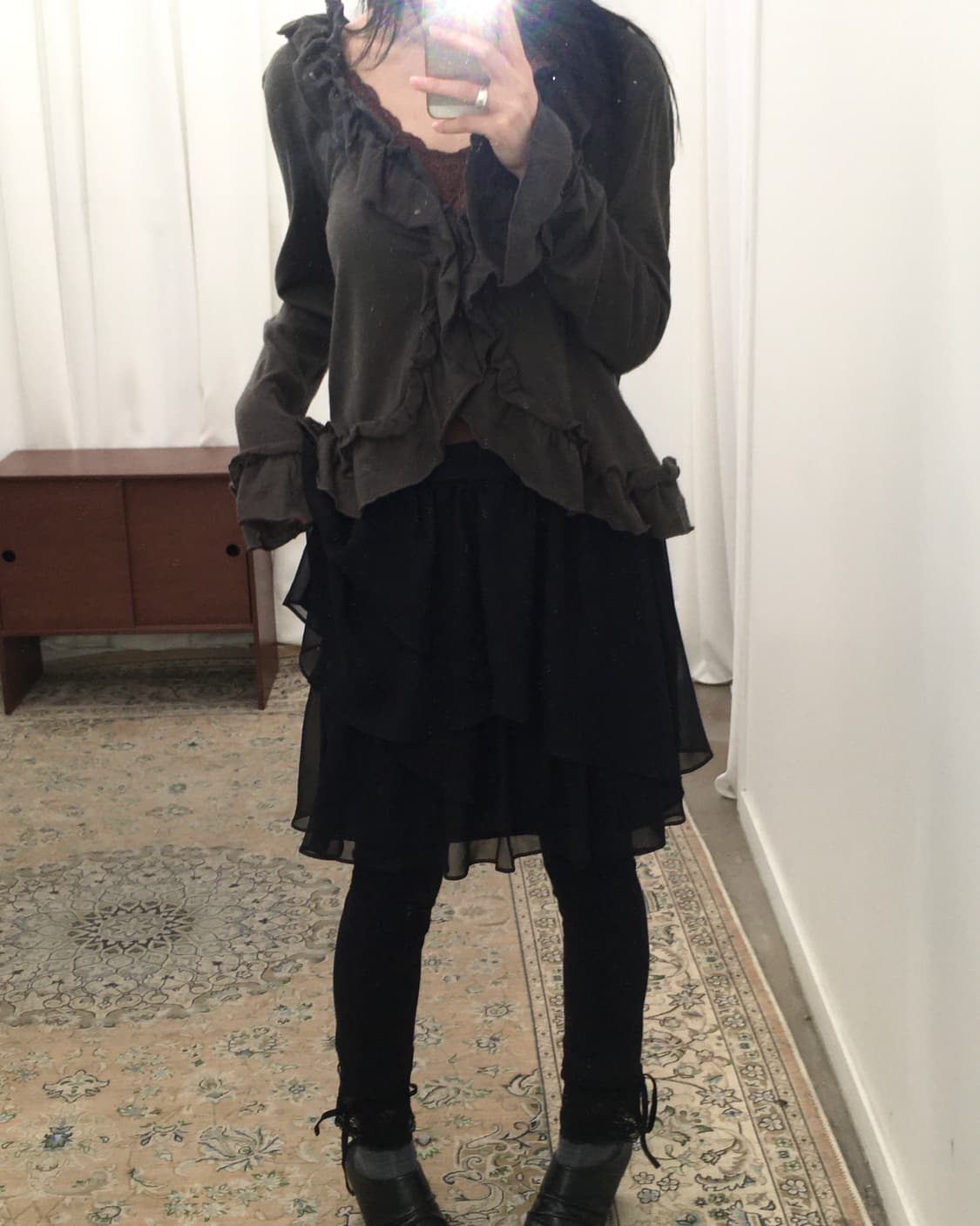 블랙 캉캉 스커트 상품이미지2