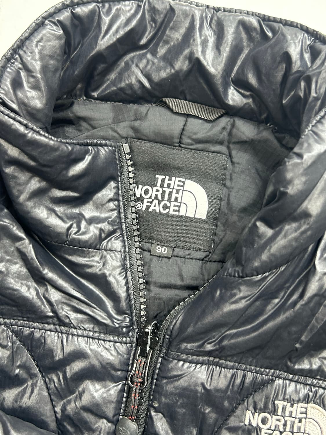 노스페이스 블랙 유광 경량패딩 자켓 90 상품이미지5