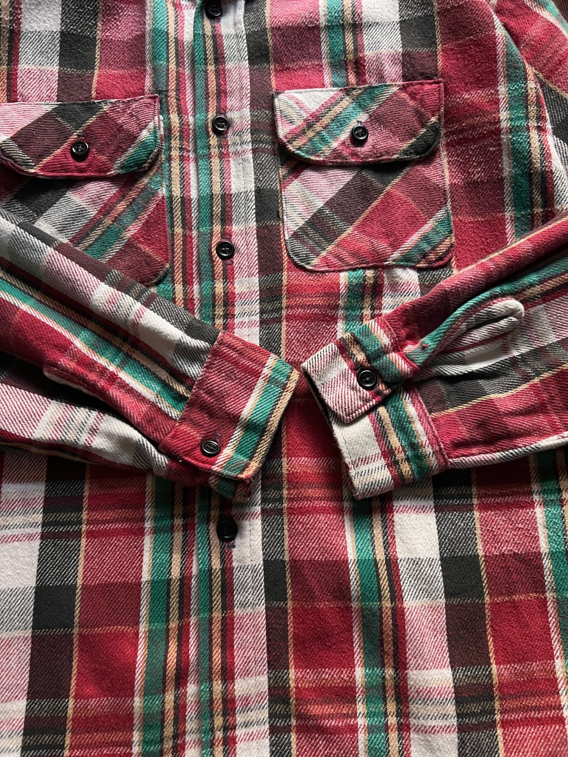 [M]90's USA 빈티지 플란넬 체크셔츠 상품이미지4