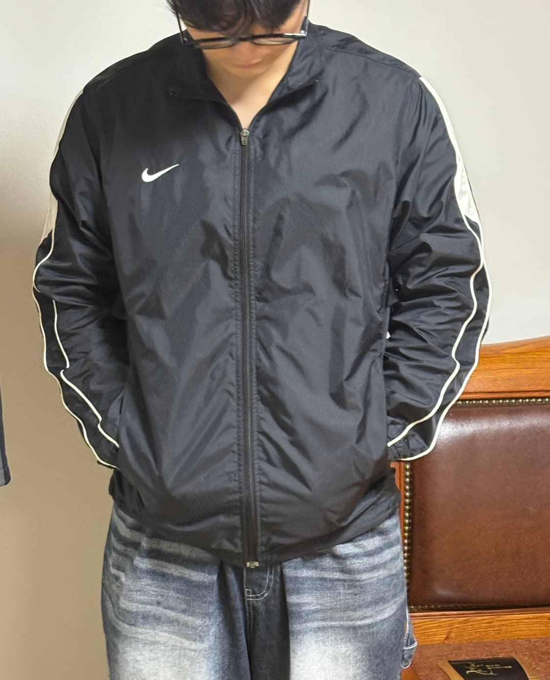 나이키 올드스쿨 바람막이 블랙 L 상품이미지8