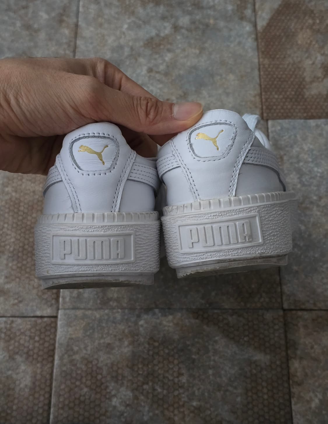 (220)푸마 바스켓 플랫폼 트레이스 화이트 상품이미지10